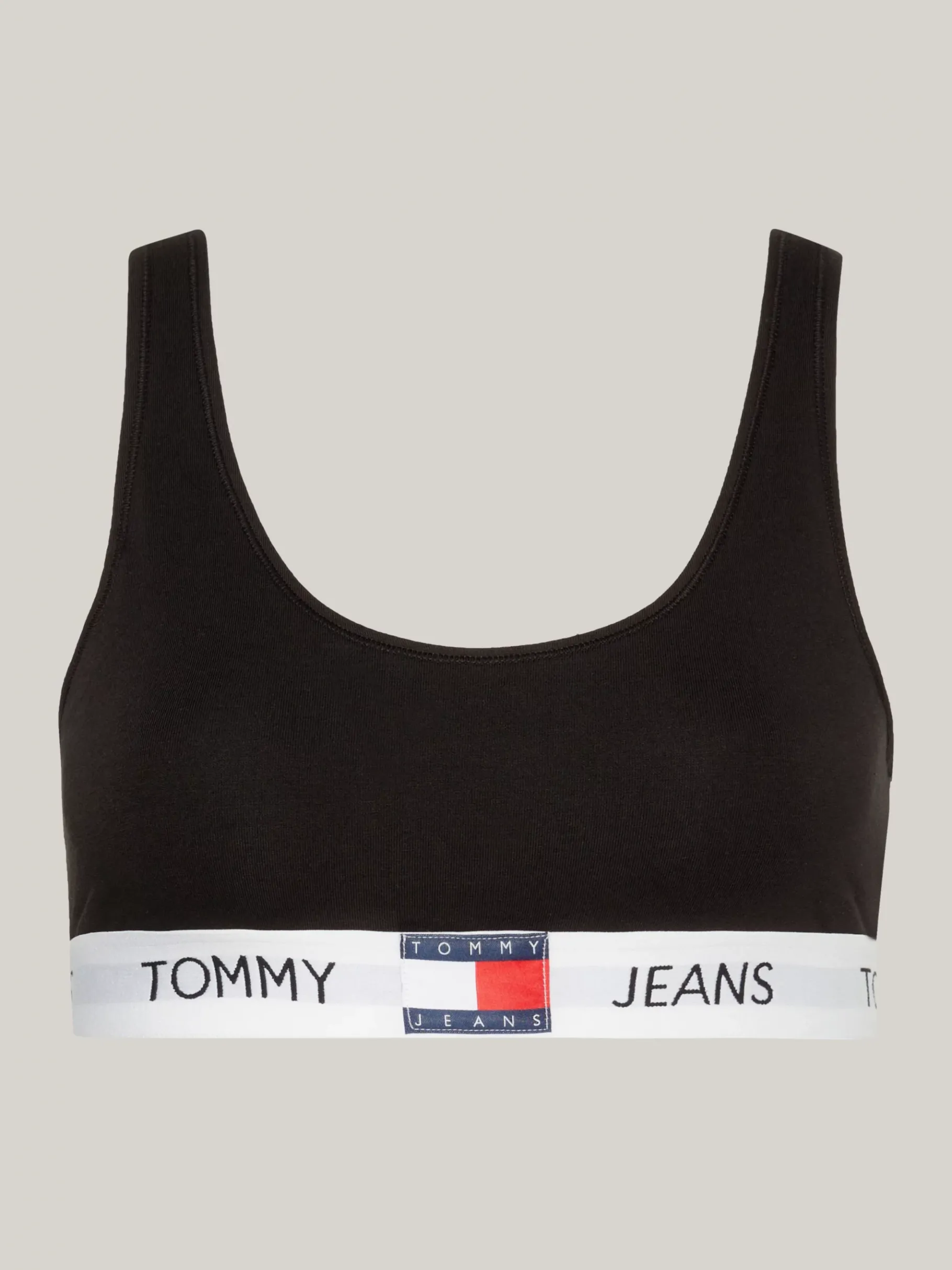 Tommy Hilfiger Heritage Ungefüttertes Bralette mit Logo BLACK Clearance