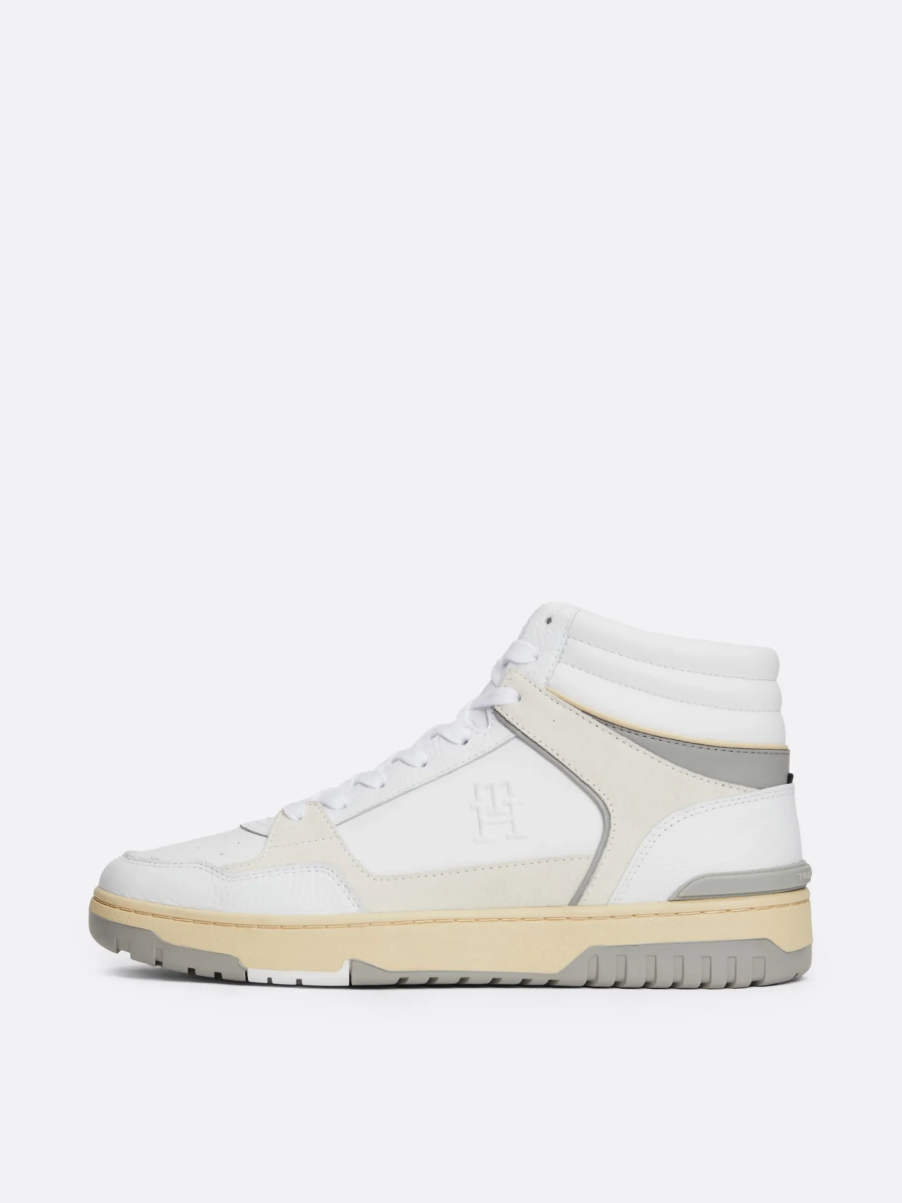 Tommy Hilfiger High-Top Basketball-Sneaker aus Leder WHITE Fashion
