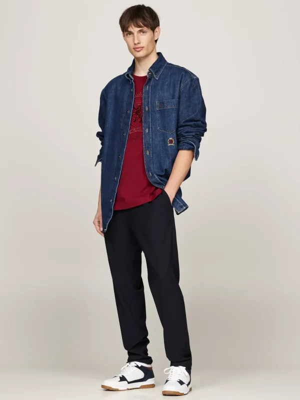 Tommy Hilfiger High-Top Basketball-Sneaker aus Leder ECRU Shop