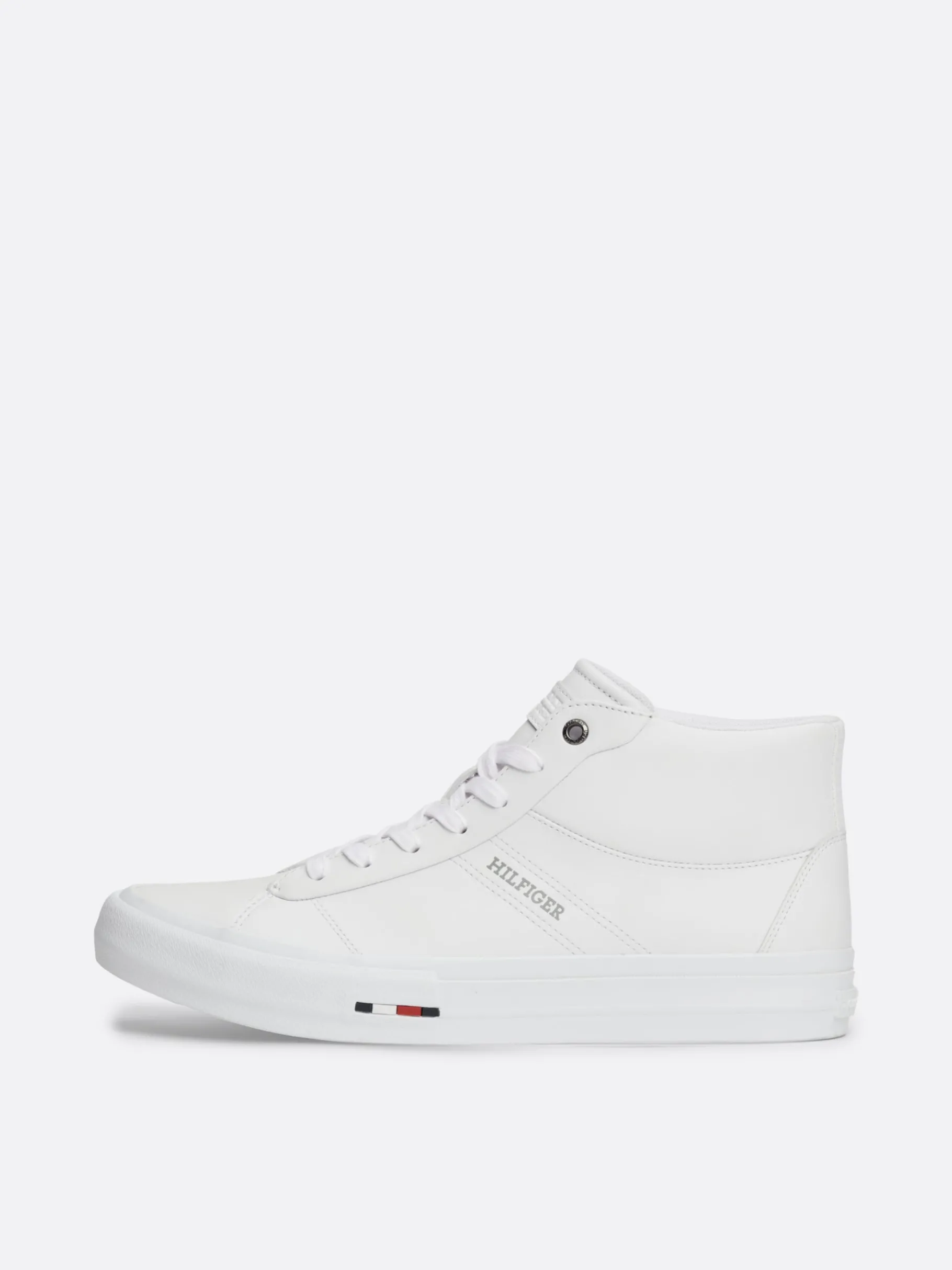 Tommy Hilfiger High-Top Lace-up Ledersneaker WHITE New