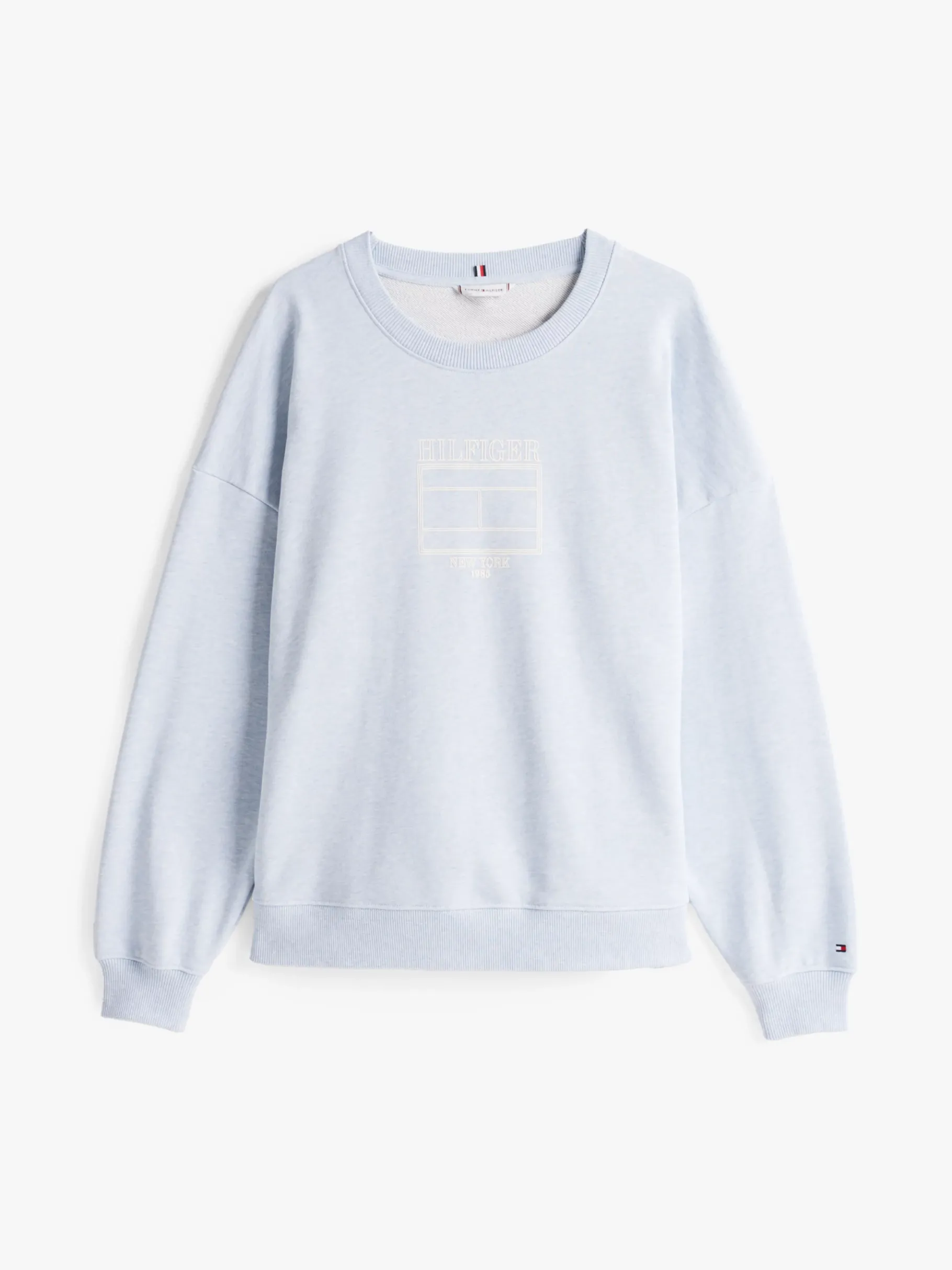 Tommy Hilfiger Hilfiger Flag Rundhalspullover ICE BLUE HEATHER Flash Sale