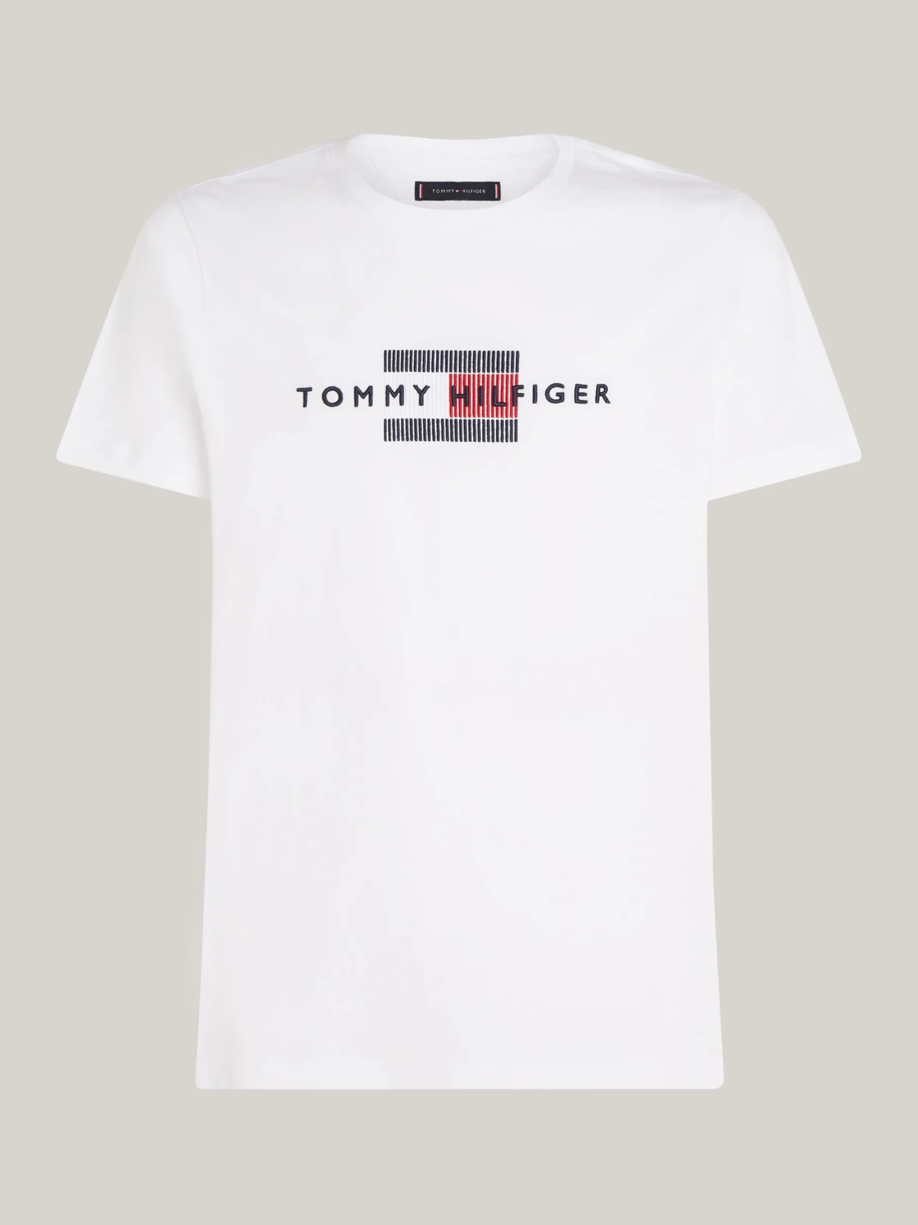 Tommy Hilfiger Hilfiger Flag T-Shirt mit Stickerei WHITE Hot