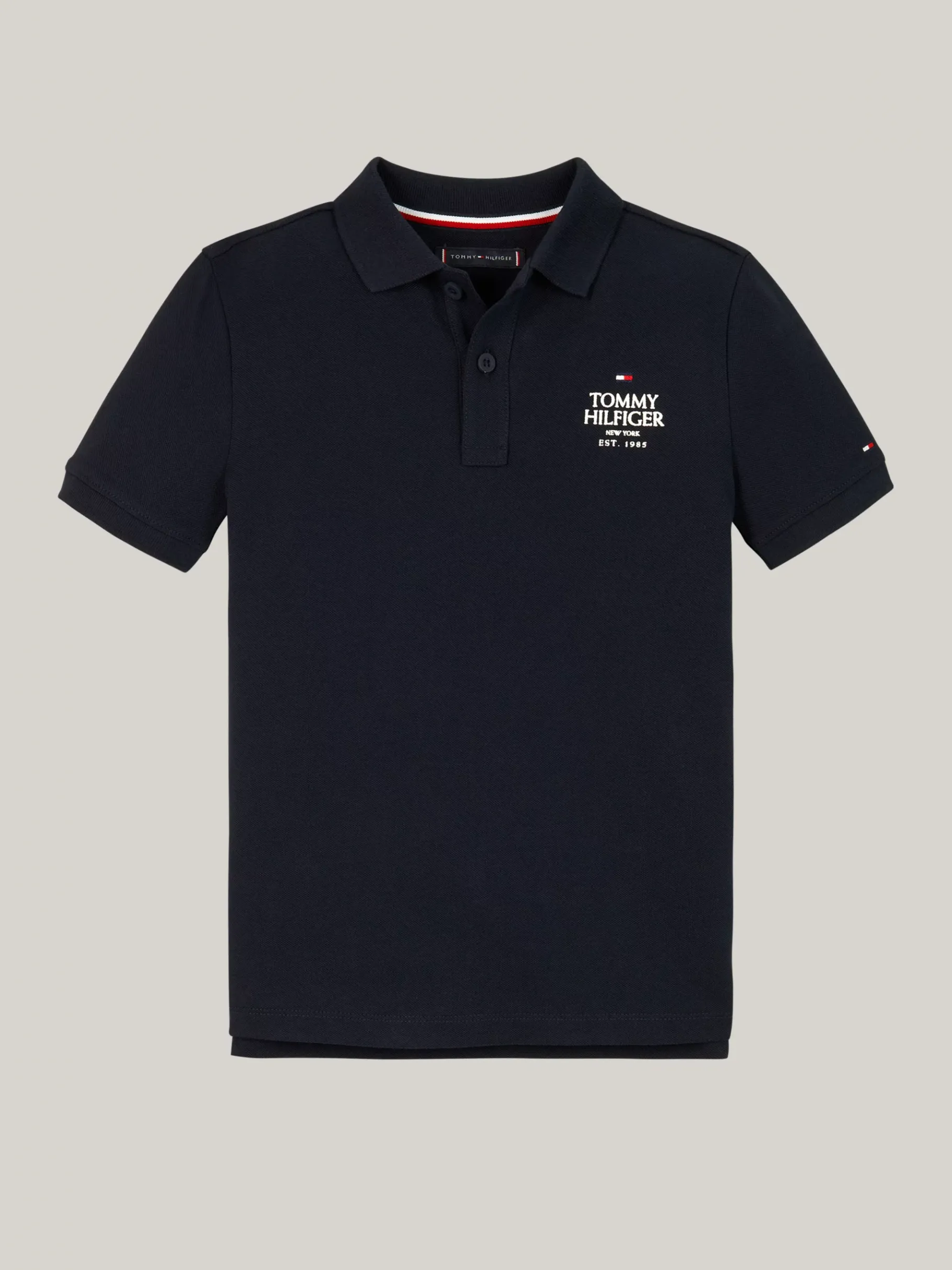 Tommy Hilfiger Hilfiger Logo Regular Fit Piqué-Poloshirt DESERT SKY New