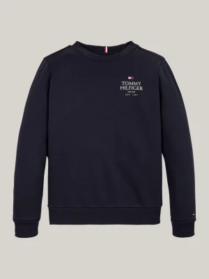 Tommy Hilfiger Hilfiger Logo Rundhals-Sweatshirt DESERT SKY Discount