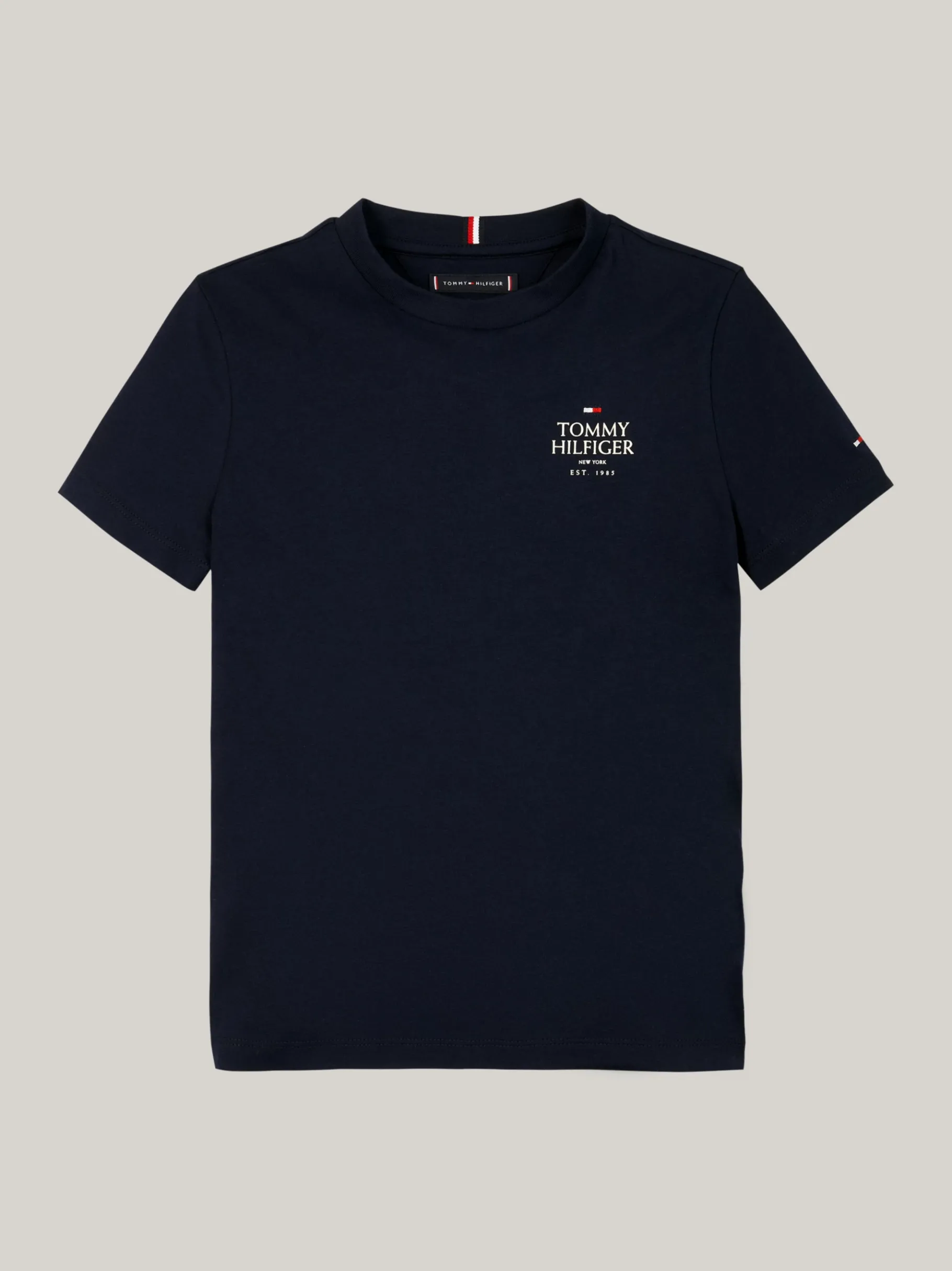 Tommy Hilfiger Hilfiger Logo T-Shirt mit Rundhalsausschnitt DESERT SKY Best Sale
