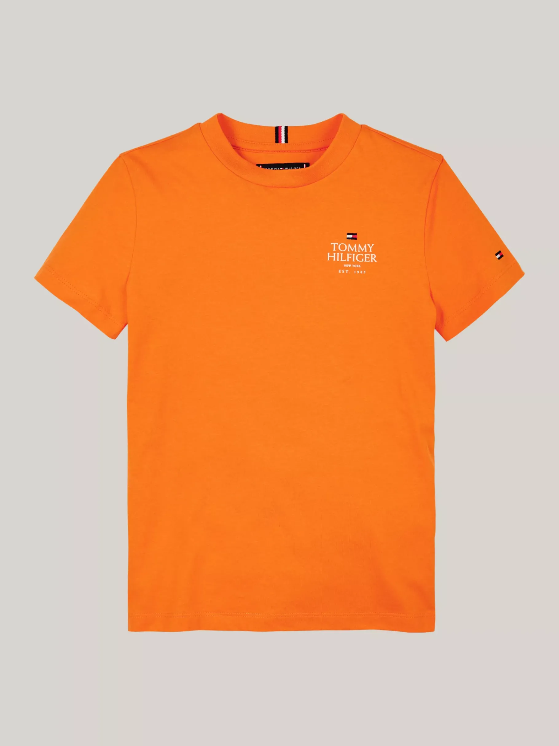 Tommy Hilfiger Hilfiger Logo T-Shirt mit Rundhalsausschnitt ORANGE THUNDER Clearance