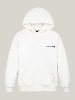 Tommy Hilfiger Hilfiger Monotype Fleece-Hoody ANCIENT WHITE Outlet
