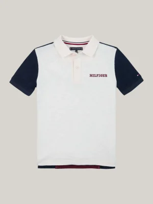 Tommy Hilfiger Hilfiger Monotype Regular Fit Poloshirt ANCIENT WHITE / RED / BLUE Online
