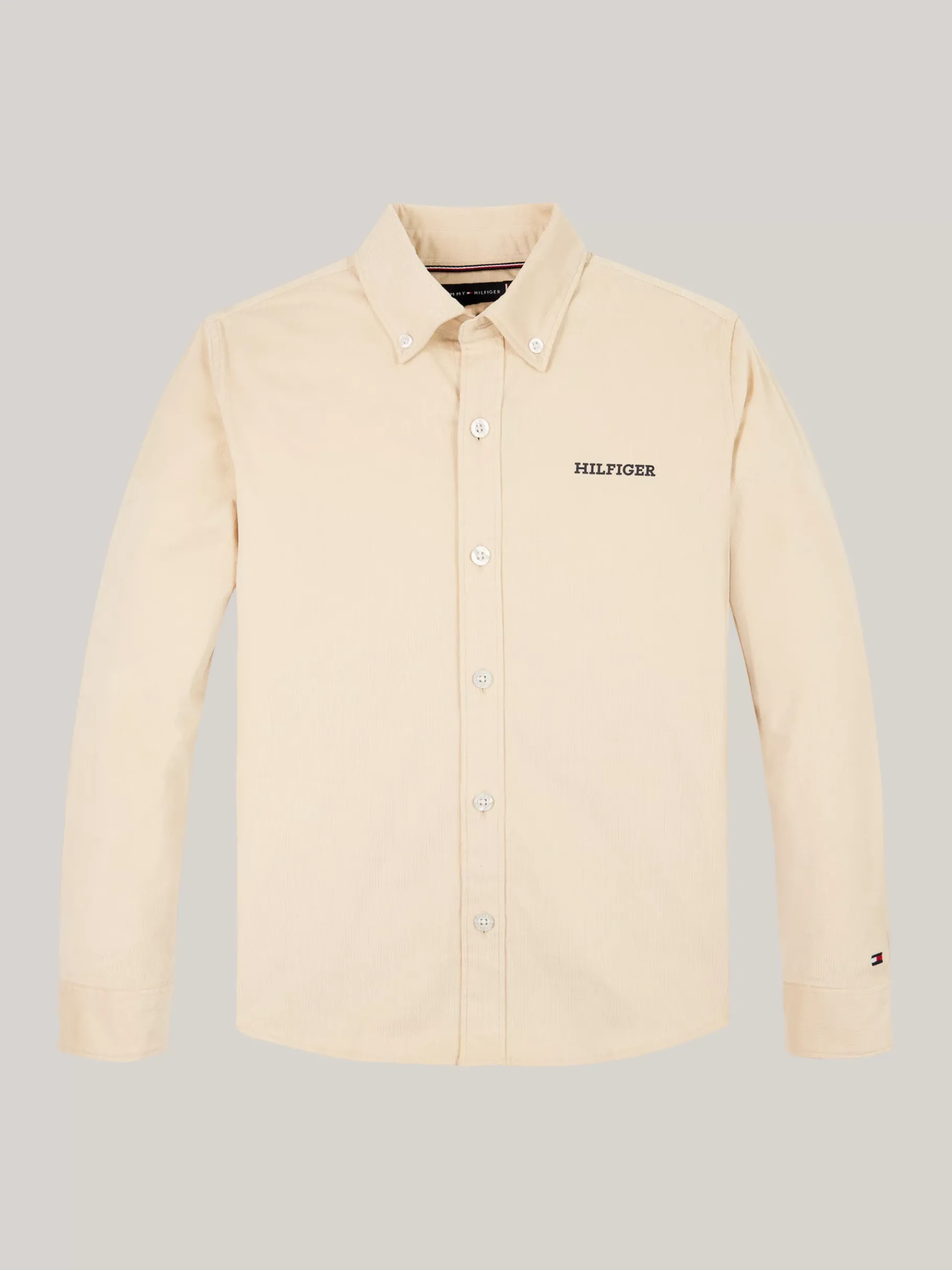 Tommy Hilfiger Hilfiger Monotype Regular Fit Cord-Hemd COUNTRY IVORY Outlet