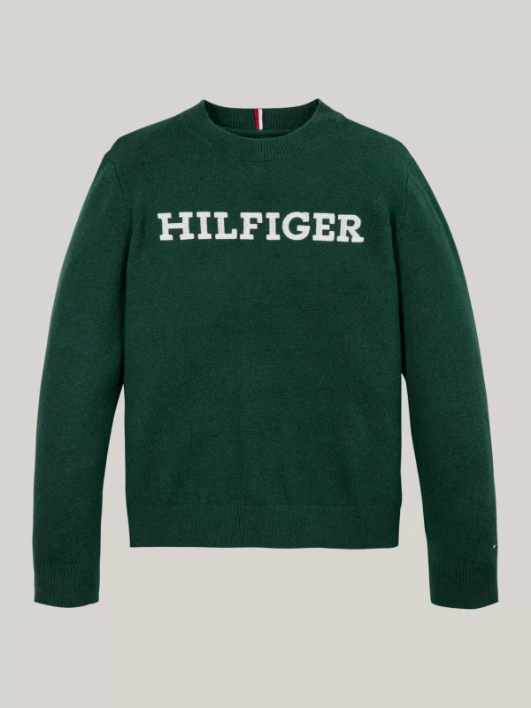 Tommy Hilfiger Hilfiger Monotype Rundhals-Pullover ORNAMENTAL GREEN Best