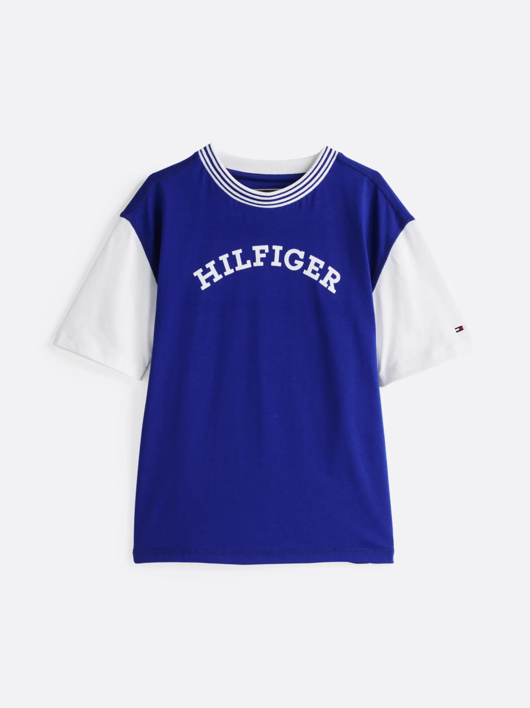 Tommy Hilfiger Hilfiger Monotype T-Shirt mit geflocktem Logo WEDGE BLUE / WHITE Online