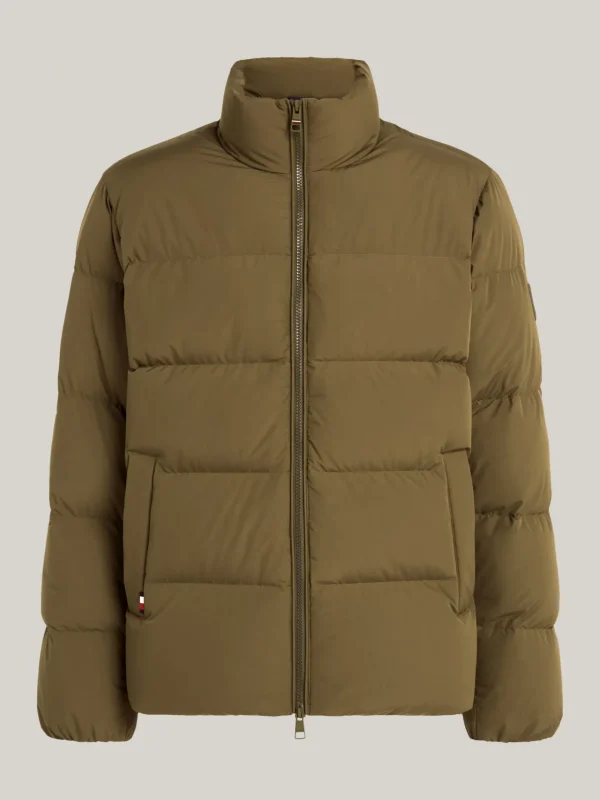 Tommy Hilfiger Hochgeschlossene Puffer-Jacke mit Daunen ARMY GREEN Sale