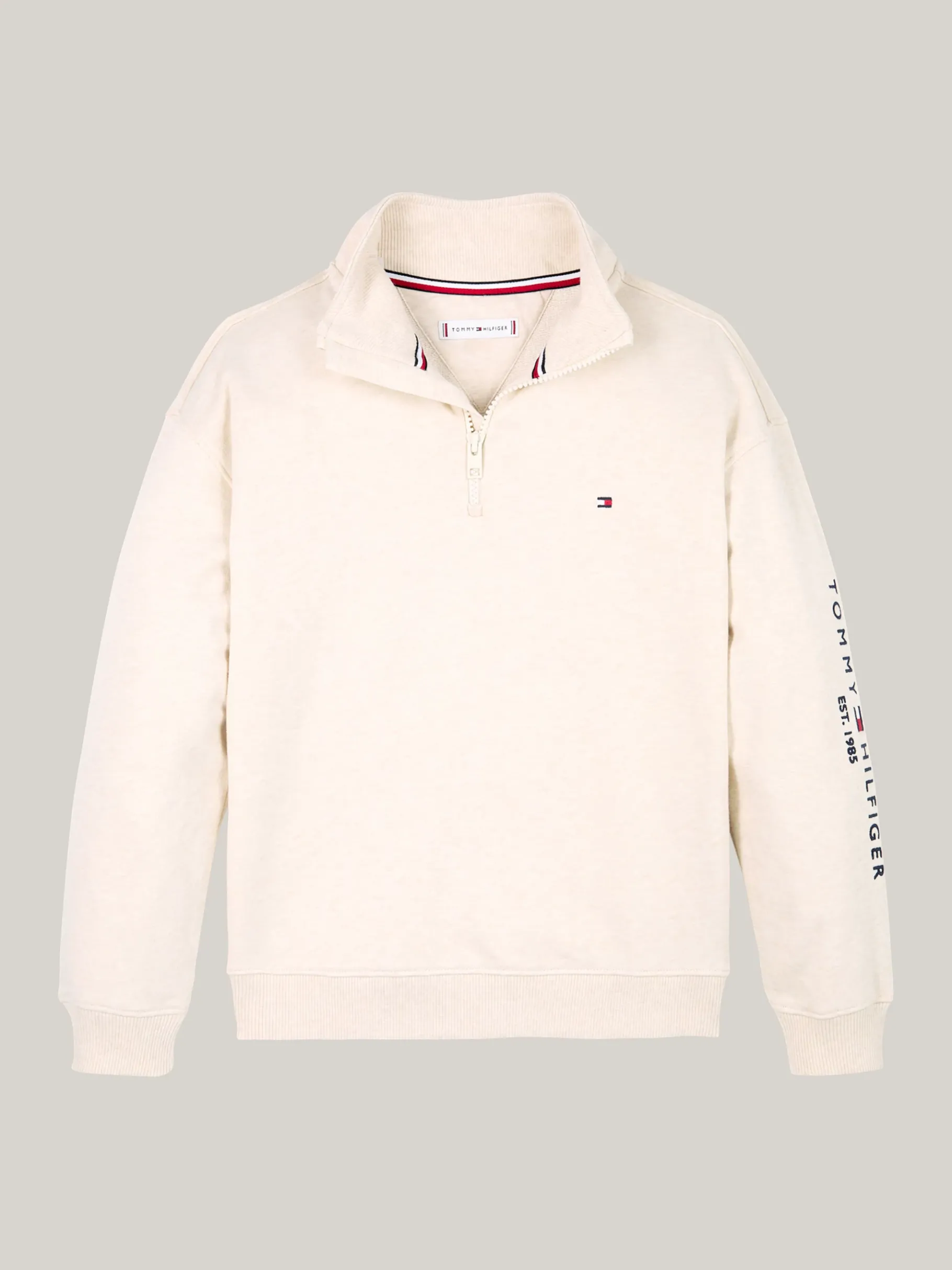 Tommy Hilfiger Hochgeschlossenes Sweatshirt mit Reißverschluss CALICO HEATHER Fashion