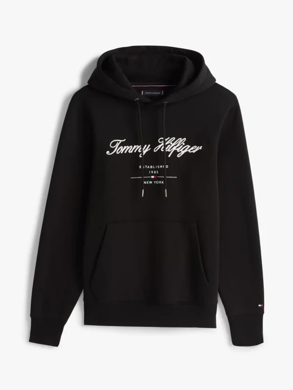 Tommy Hilfiger Hoodie mit aufgesticktem Logo BLACK Flash Sale