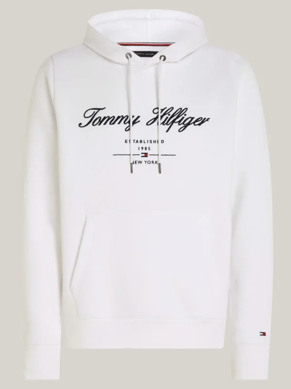 Tommy Hilfiger Hoodie mit aufgesticktem Logo WHITE Sale