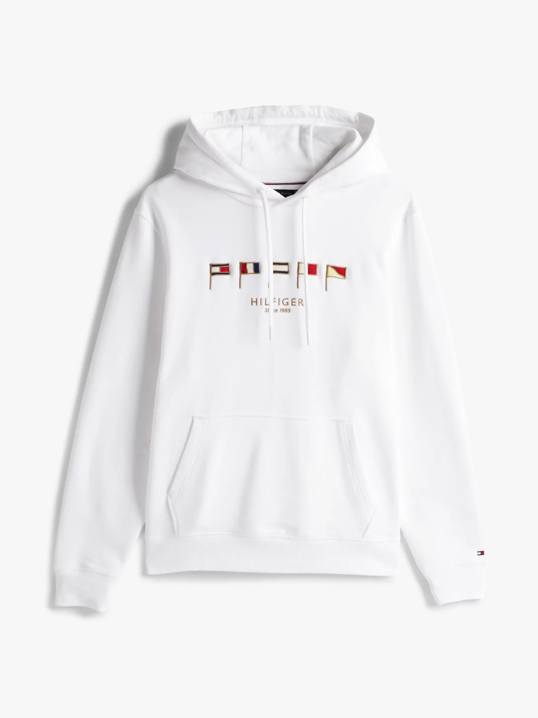 Tommy Hilfiger Hoodie mit Flag-Stickereien WHITE 658 170 Discount