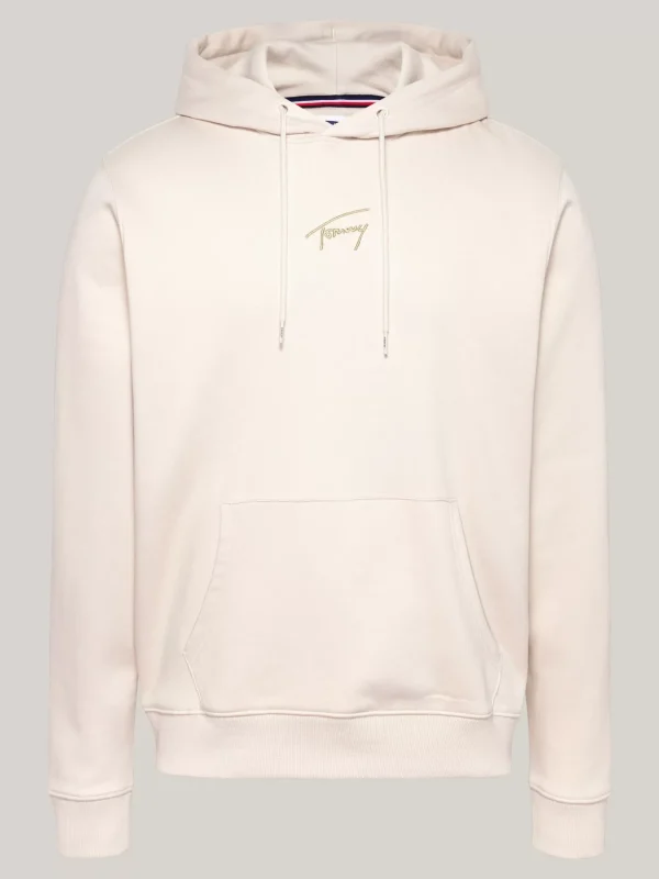 Tommy Hilfiger Hoodie mit goldfarbenem Signatur-Logo NEWSPRINT Sale