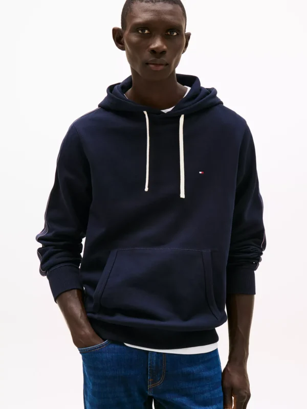 Tommy Hilfiger Hoodie mit Kontrast-Tape DESERT SKY Cheap