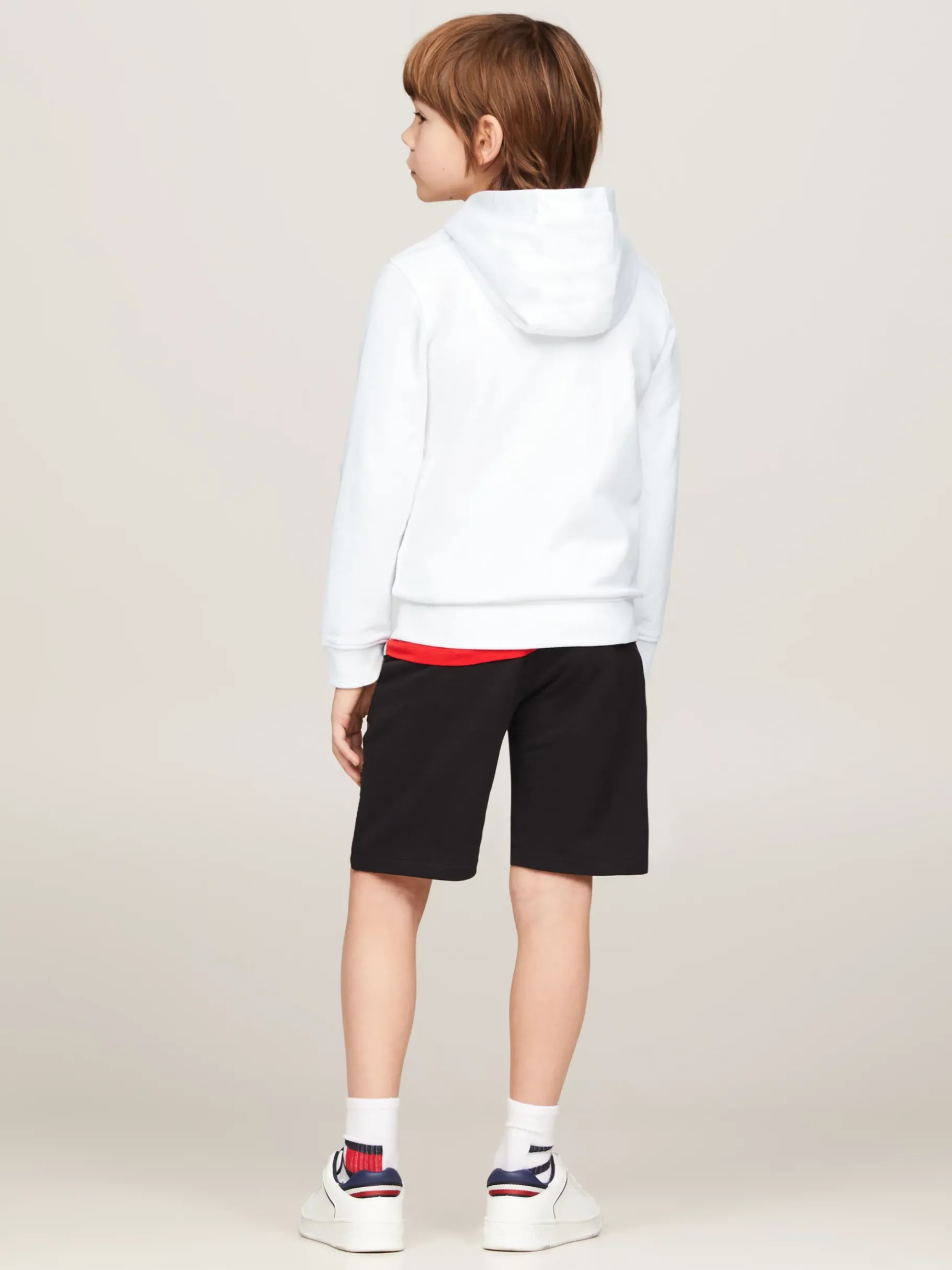 Tommy Hilfiger Hoodie mit Logo WHITE Hot