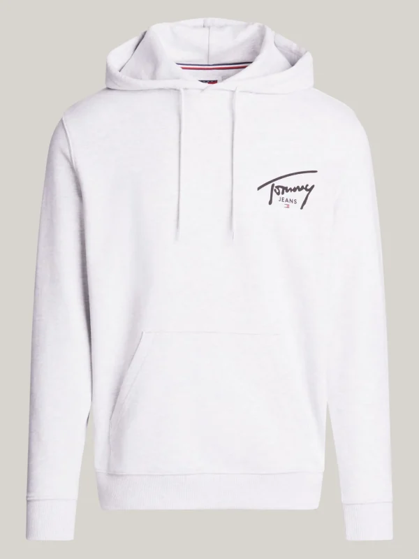 Tommy Hilfiger Hoodie mit Tunnelzug und Signatur-Logo SILVER GREY New