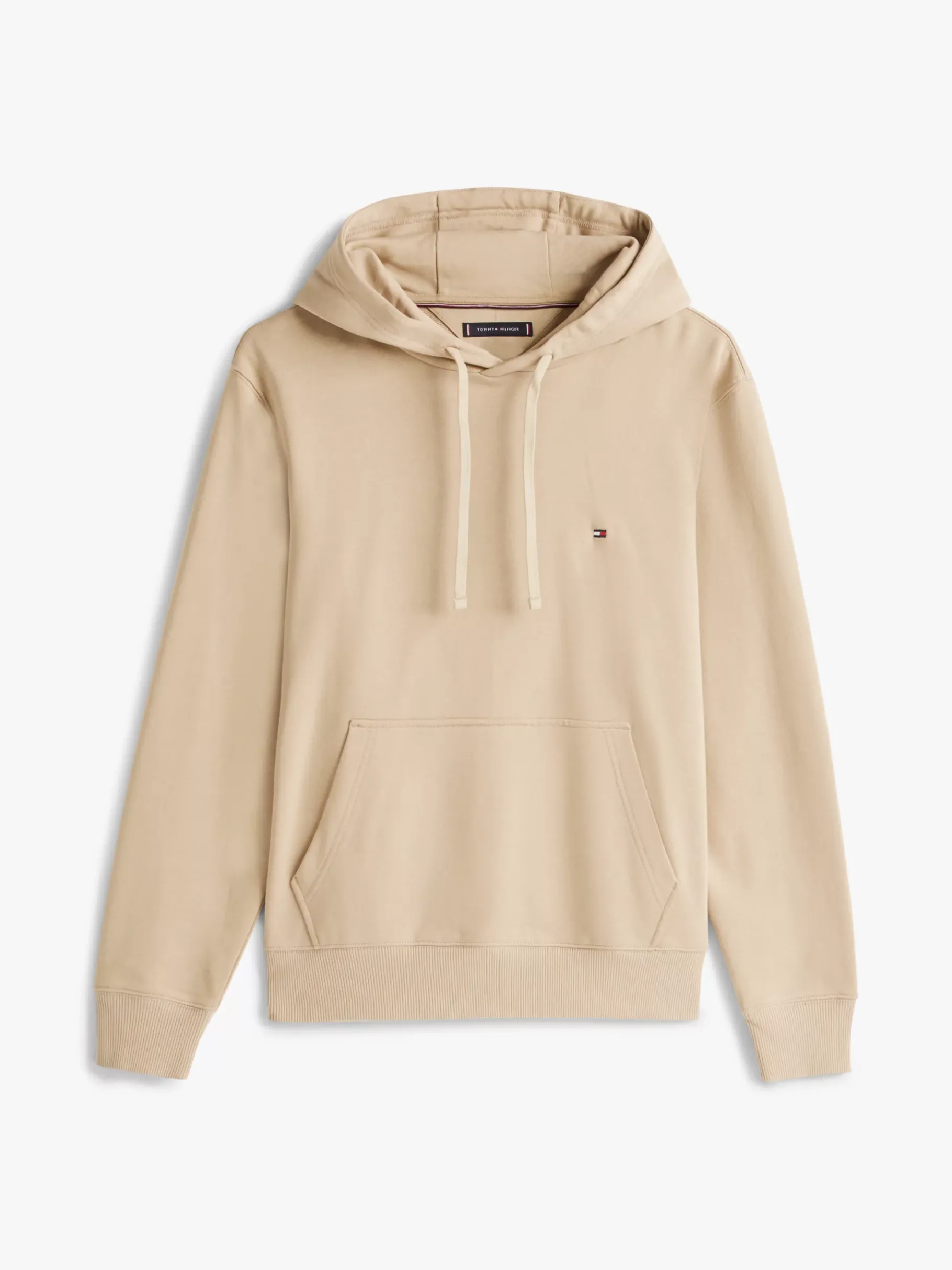 Tommy Hilfiger Hoodie mit Tunnelzug und Flag-Stickerei SANDALWOOD Best Sale
