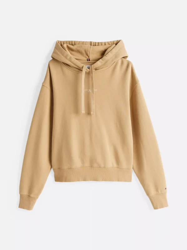 Tommy Hilfiger Hoodie mit Tunnelzug und Logo CLASSIC KHAKI Fashion