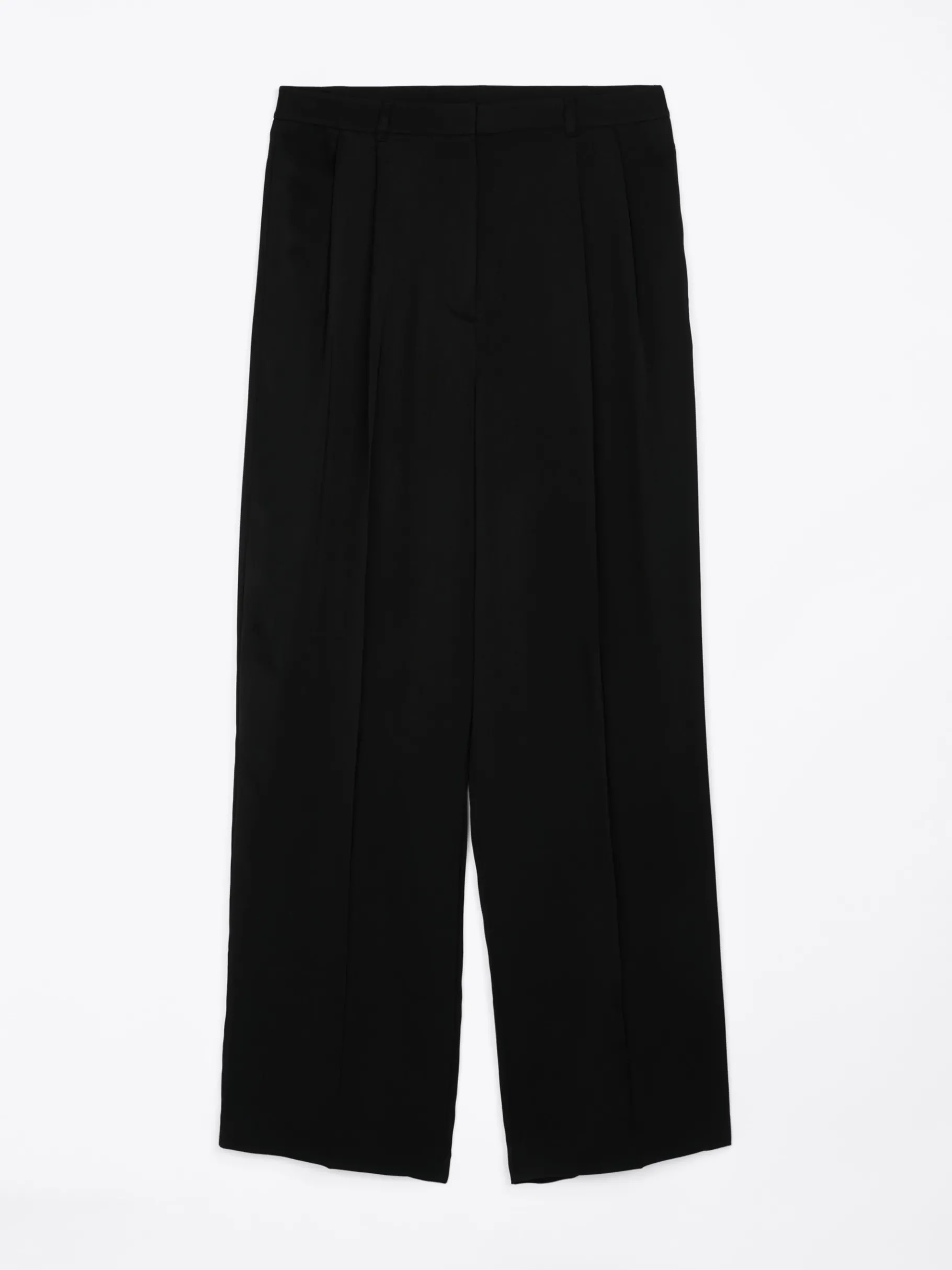 Tommy Hilfiger Hose mit weitem Bein und Metall-Flag BLACK New