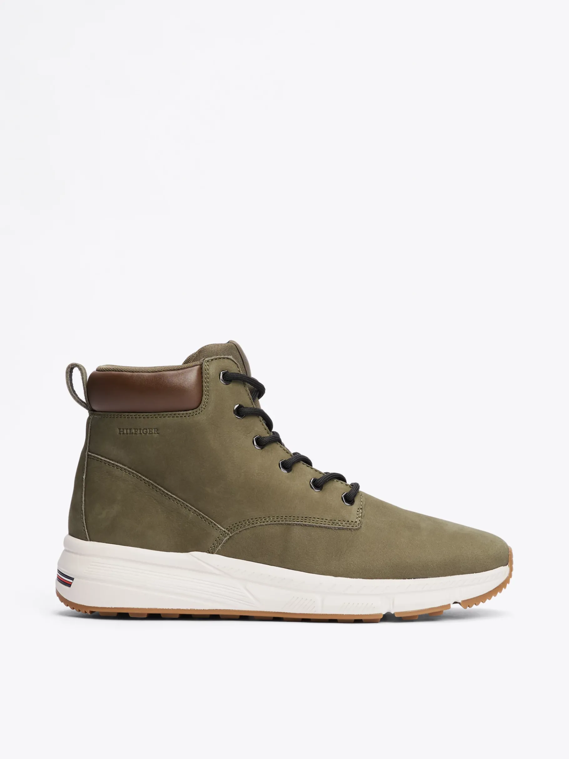 Tommy Hilfiger Hybrid-Boot aus Leder ARMY GREEN Outlet