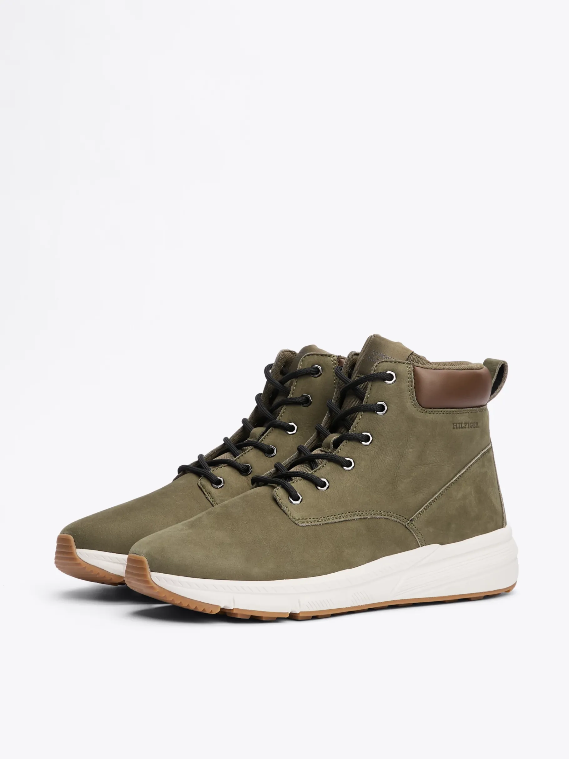 Tommy Hilfiger Hybrid-Boot aus Leder ARMY GREEN Outlet