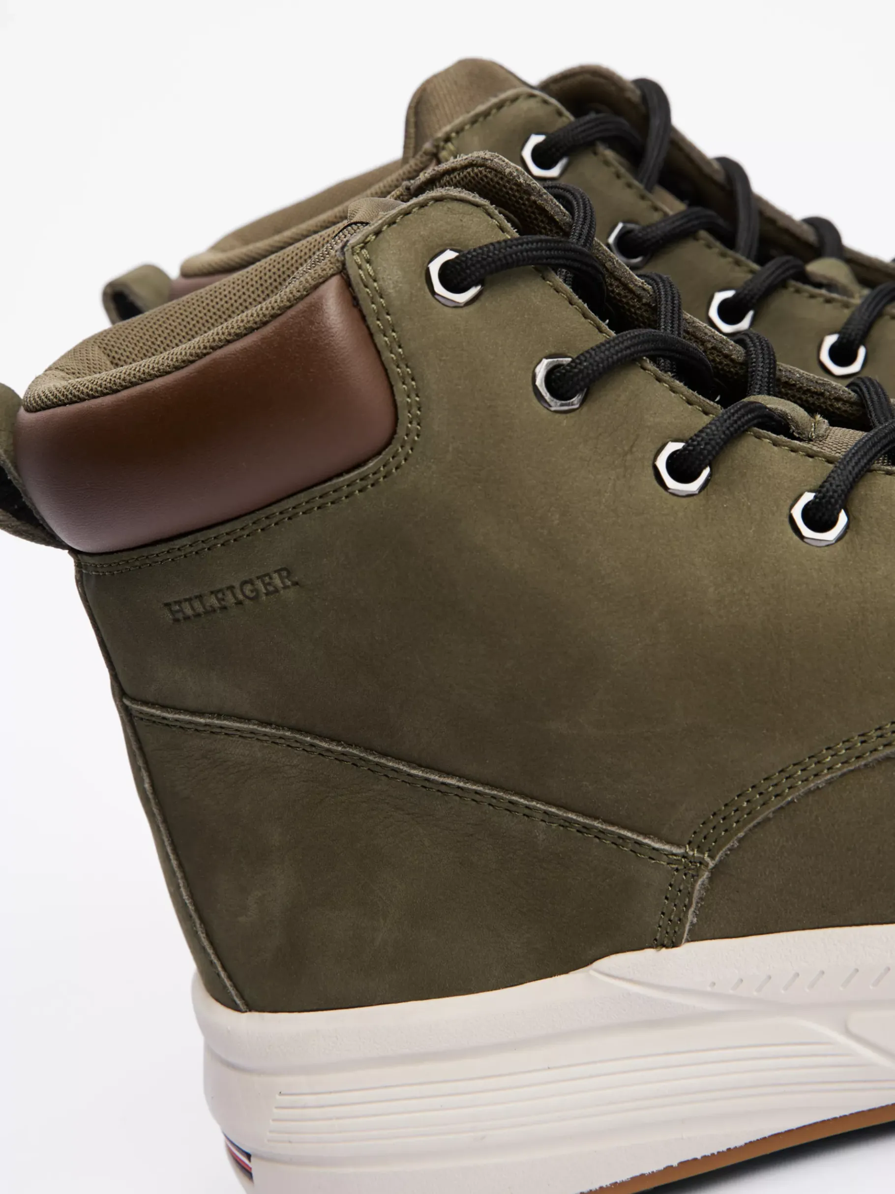 Tommy Hilfiger Hybrid-Boot aus Leder ARMY GREEN Outlet