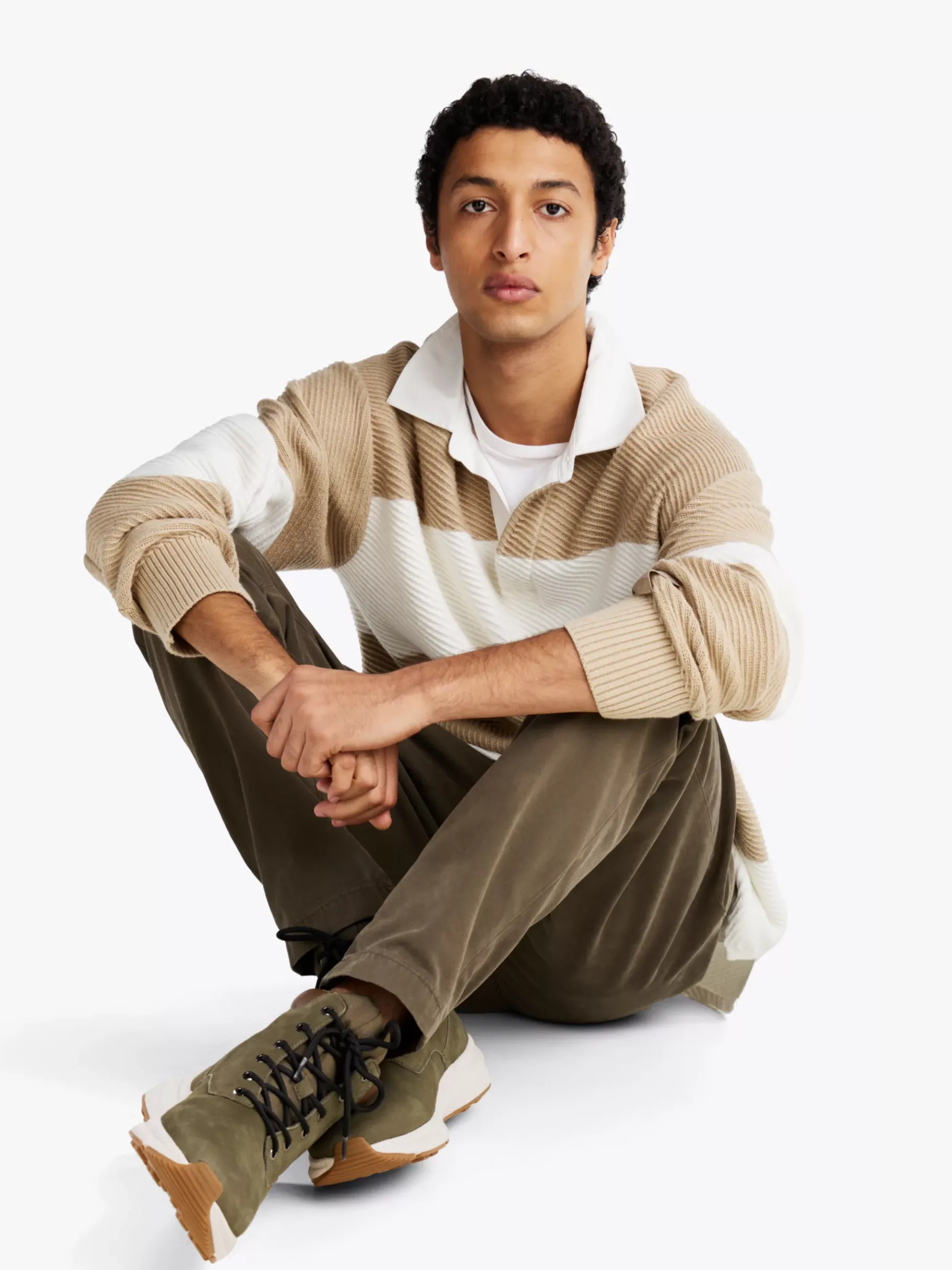 Tommy Hilfiger Hybrid-Boot aus Leder ARMY GREEN Outlet