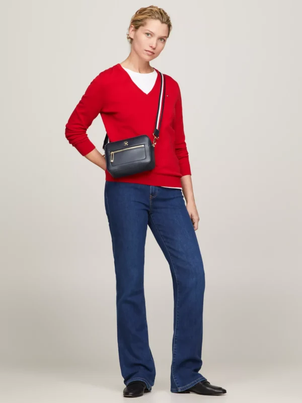 Tommy Hilfiger Iconic Kameratasche mit Tommy-Tape am Riemen SPACE BLUE Clearance