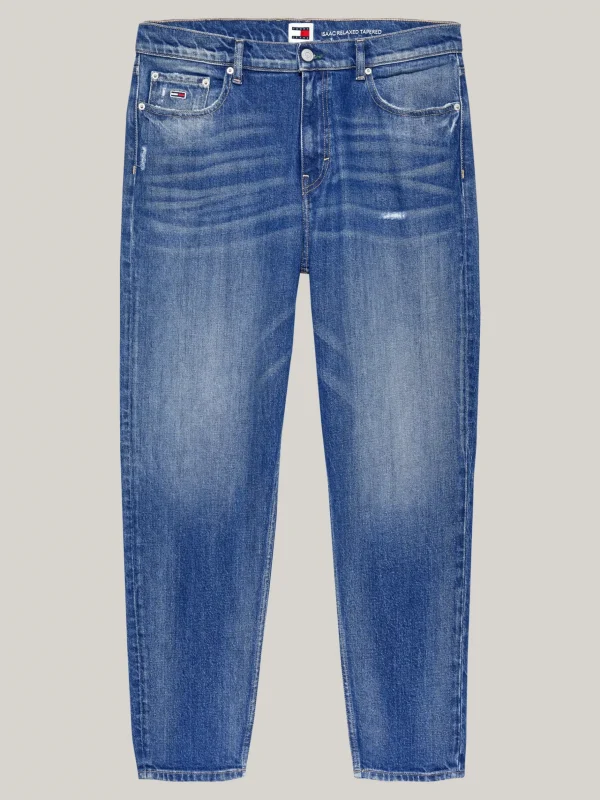 Tommy Hilfiger Isaac Relaxed Tapered Jeans mit Used Look DENIM MEDIUM Online