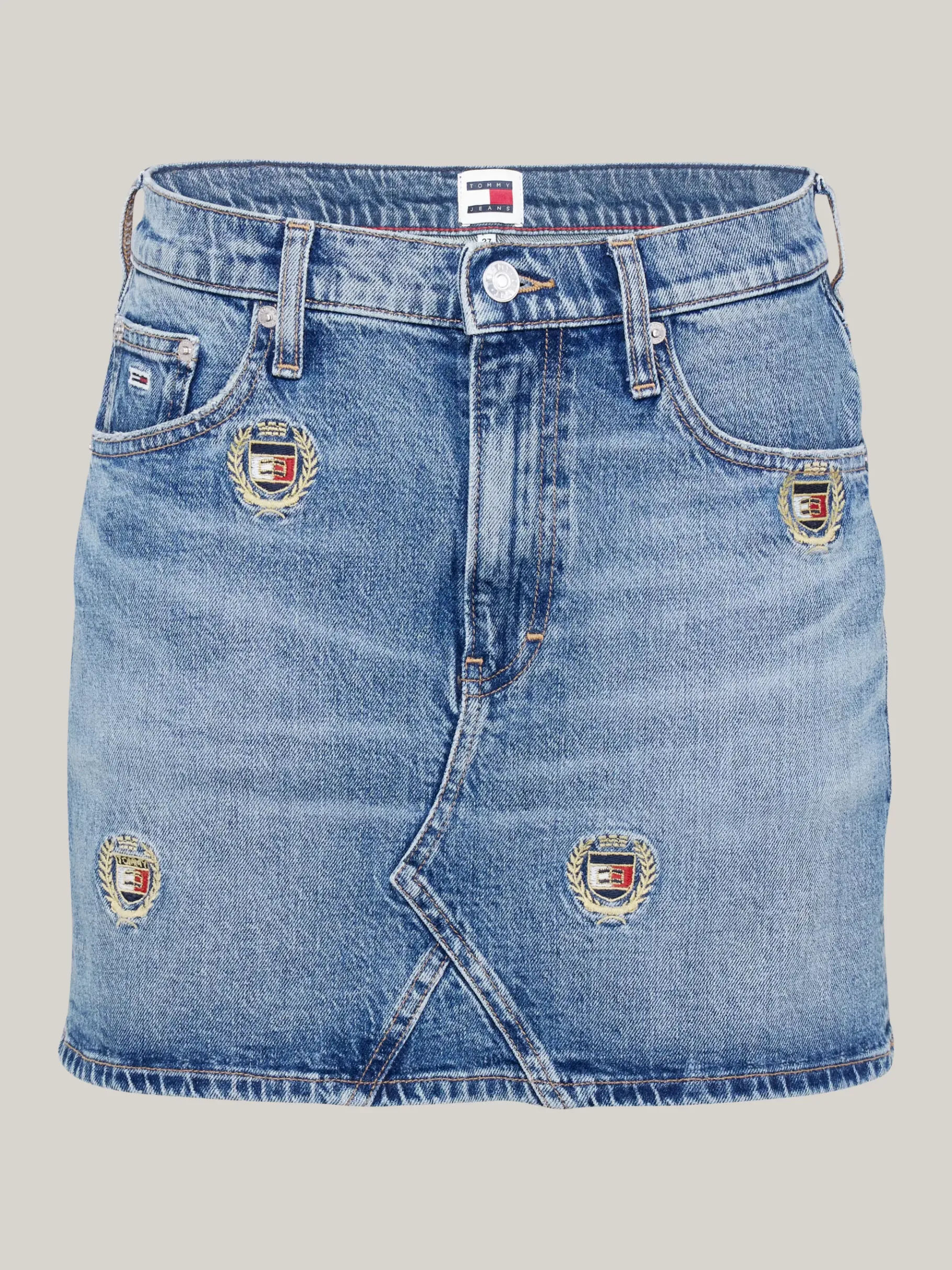 Tommy Hilfiger Izzie Mini-Jeansrock mit mittelhohem Bund DENIM MEDIUM New