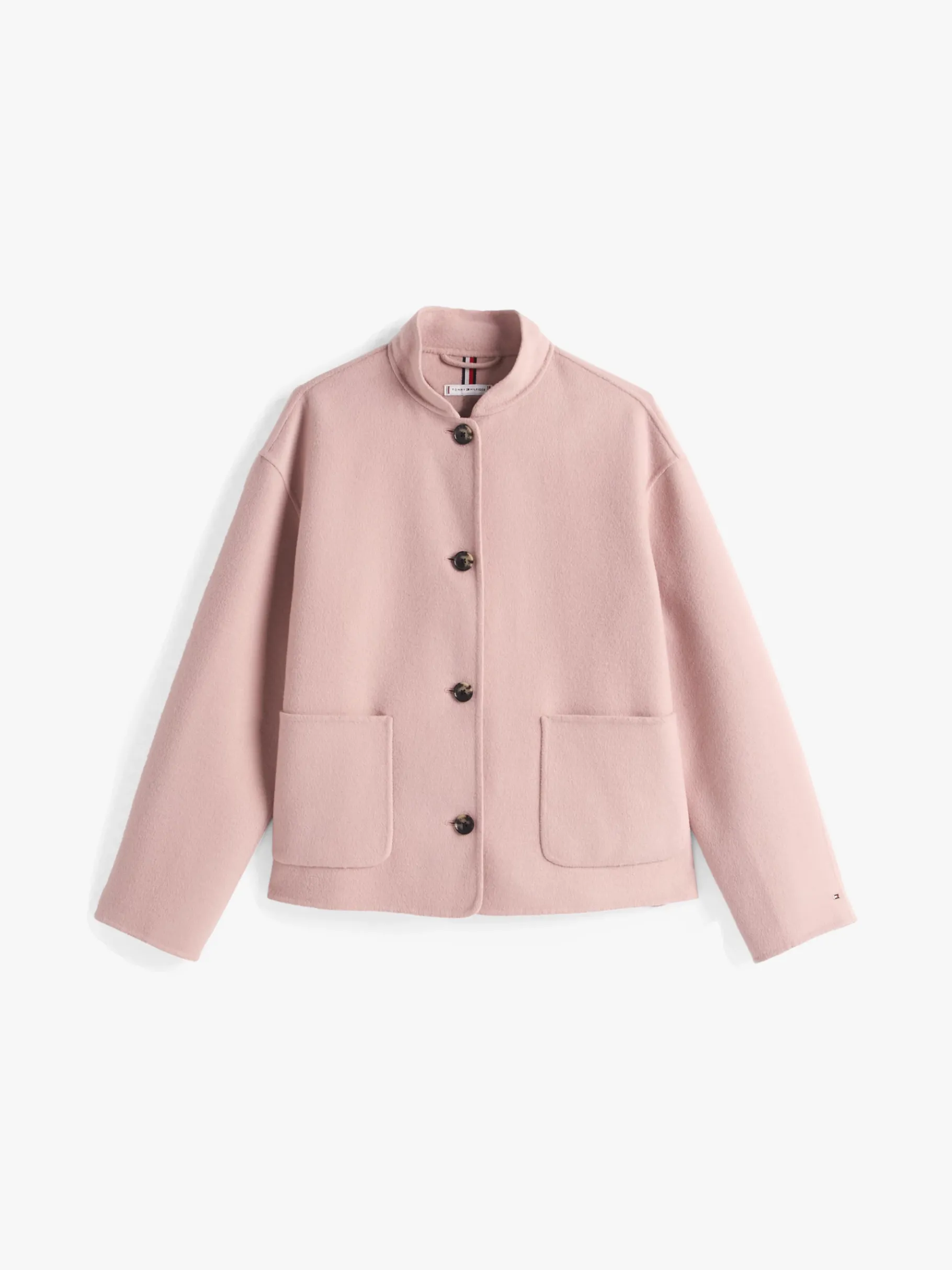 Tommy Hilfiger Jacke aus Wollmix mit Baseball-Kragen FOGGY PINK Store