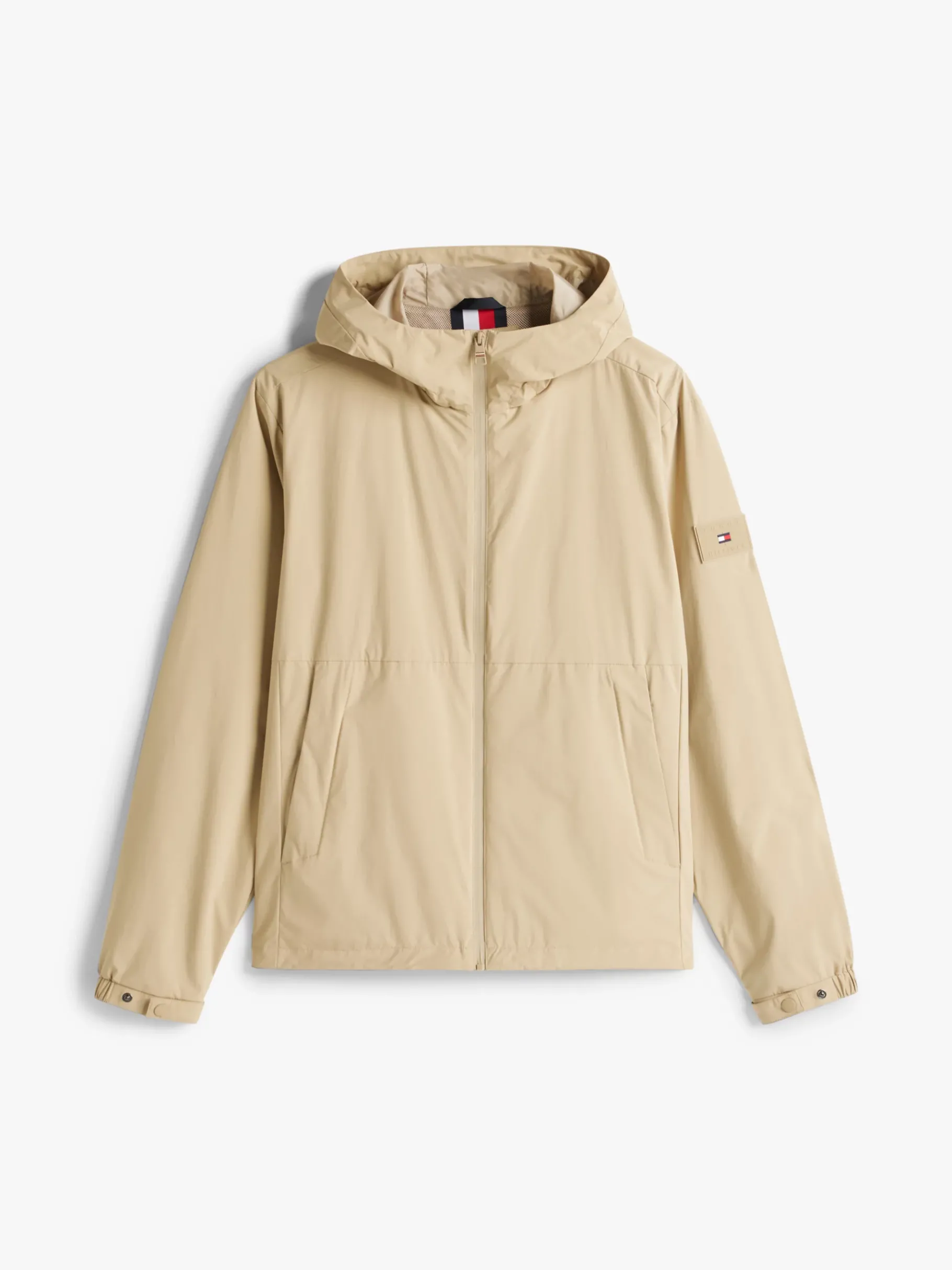 Tommy Hilfiger Jacke mit Kapuze und Logo-Patch SANDALWOOD Shop