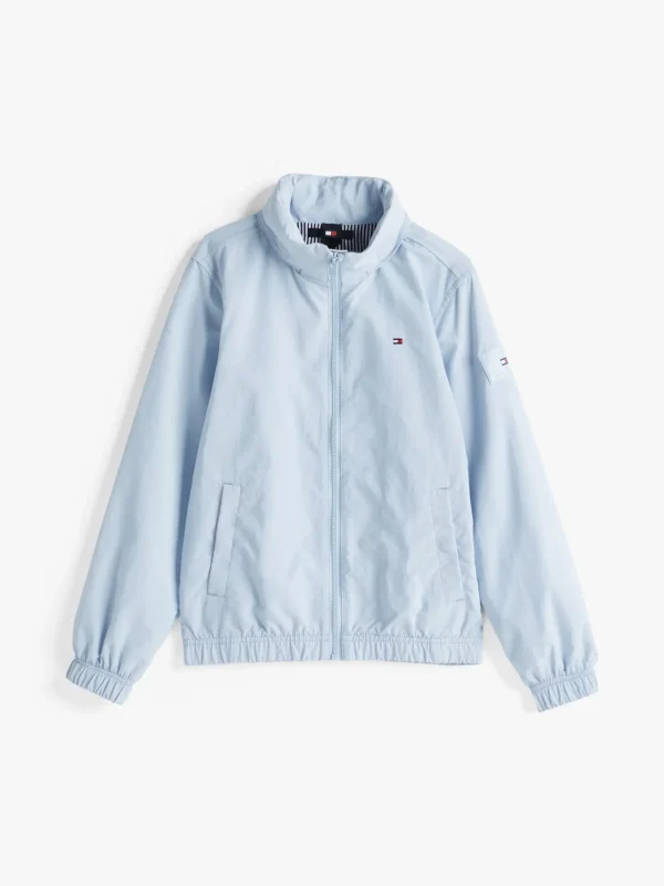 Tommy Hilfiger Jacke mit Logo-Patch und Kapuze BREEZY BLUE Best Sale