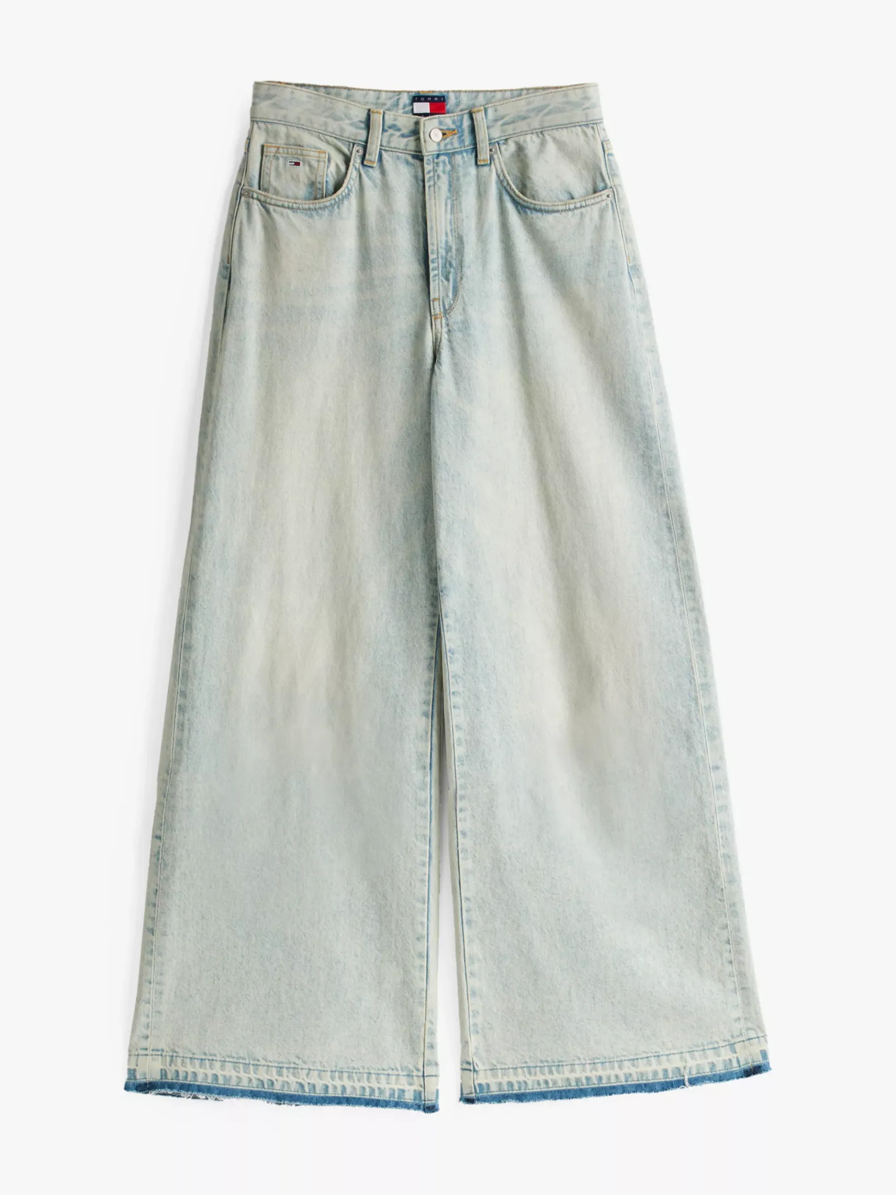 Tommy Hilfiger Jeans mit Fransensaum und weitem Bein DENIM LIGHT Shop