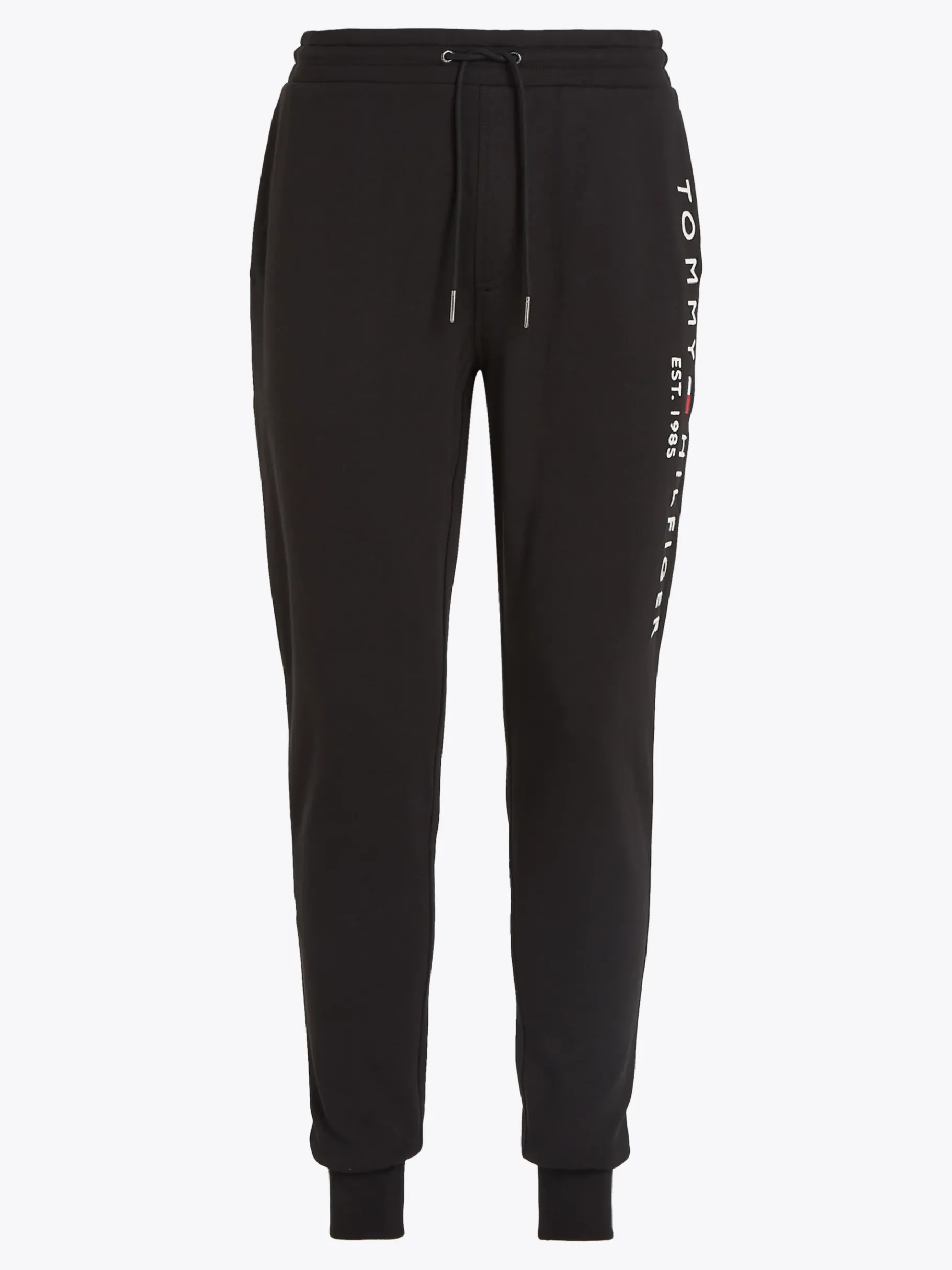 Tommy Hilfiger Jogginghose mit Bündchen und Logo-Stickerei BLACK Sale