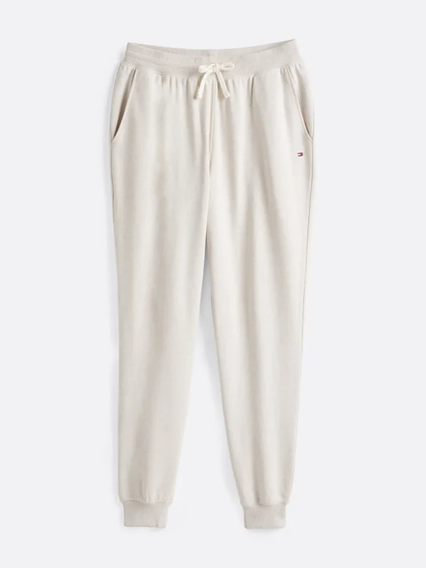 Tommy Hilfiger Jogginghose mit Flag-Stickerei und Bündchen HEATHERED OATMILK Best Sale