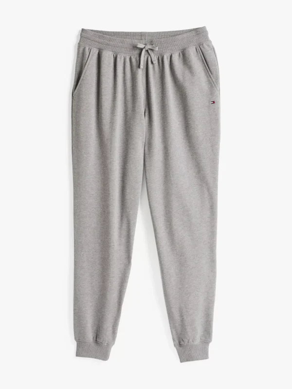 Tommy Hilfiger Jogginghose mit Flag-Stickerei und Bündchen MEDIUM GREY HEATHER Flash Sale