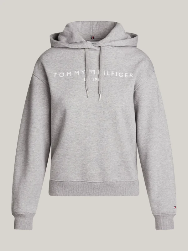 Tommy Hilfiger Kapuzensweatshirt mit Logo-Stickerei MEDIUM HEATHER GREY Best