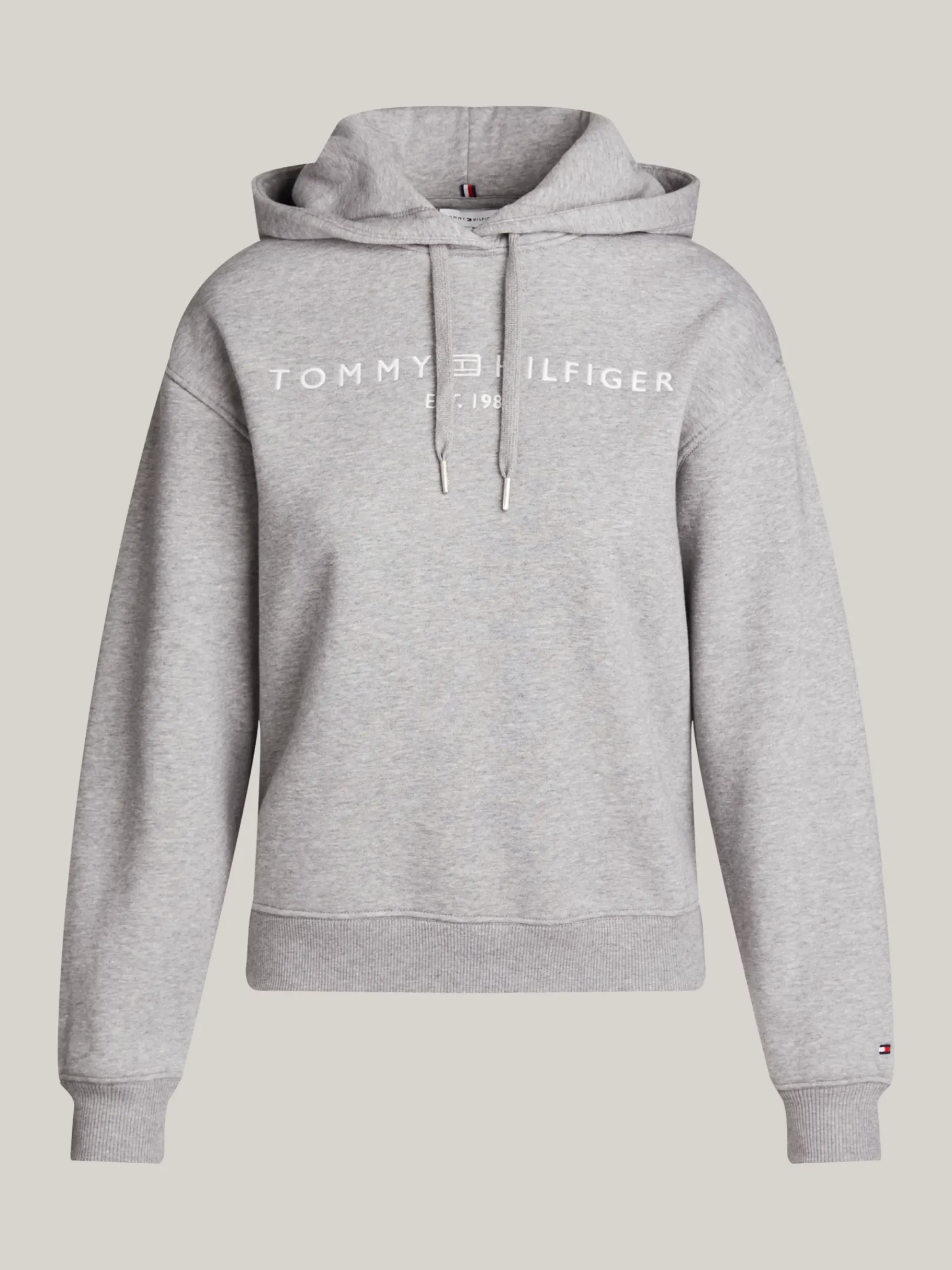 Tommy Hilfiger Kapuzensweatshirt mit Logo-Stickerei MEDIUM HEATHER GREY Best