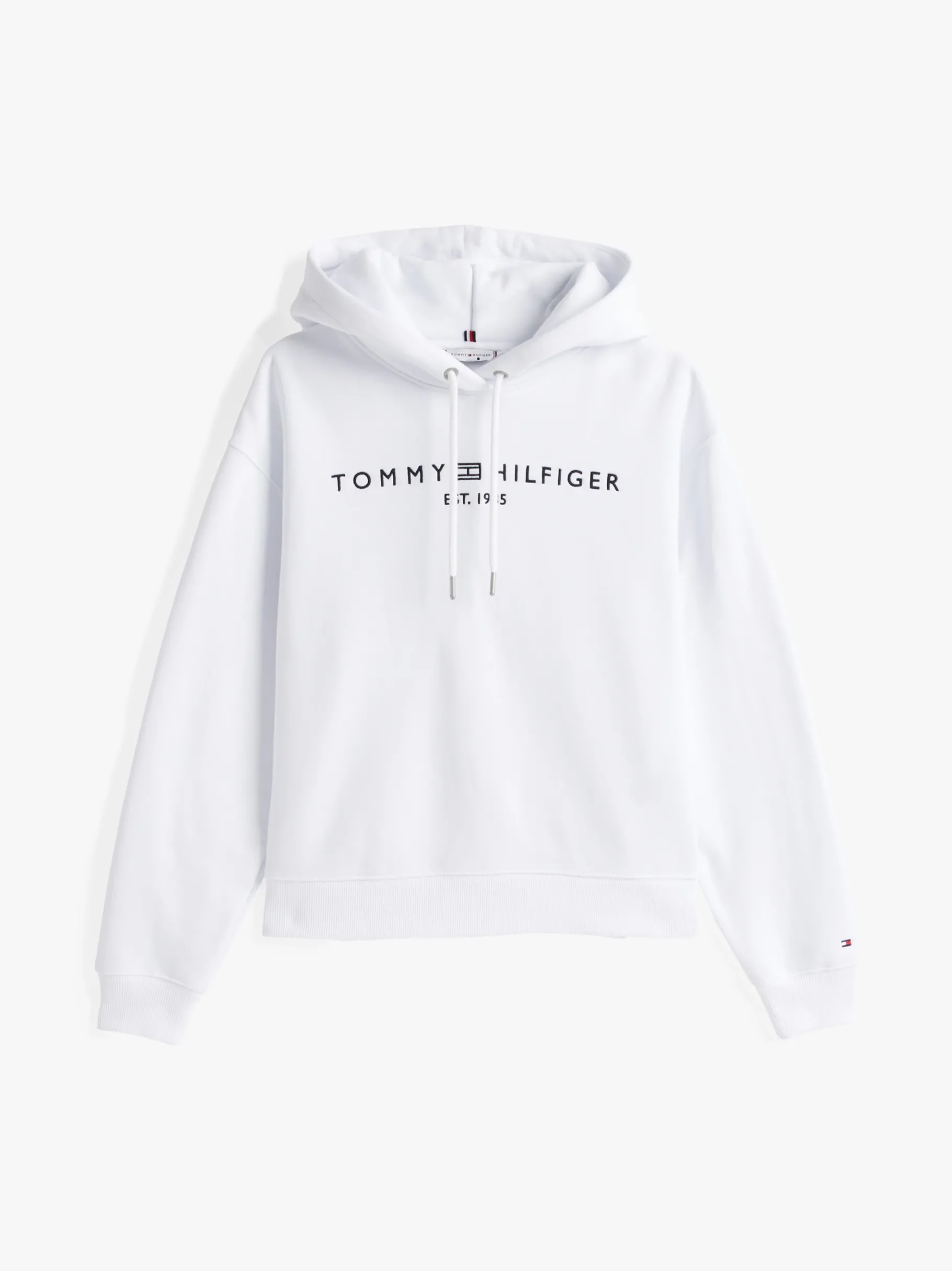 Tommy Hilfiger Kapuzensweatshirt mit Logo-Stickerei TH OPTIC WHITE Store