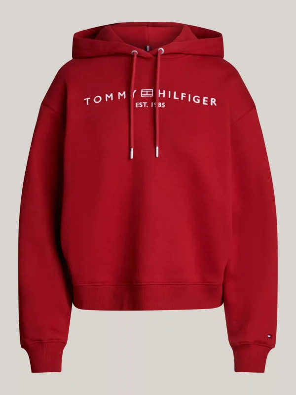 Tommy Hilfiger Kapuzensweatshirt mit Logo-Stickerei DARK MAGMA Clearance