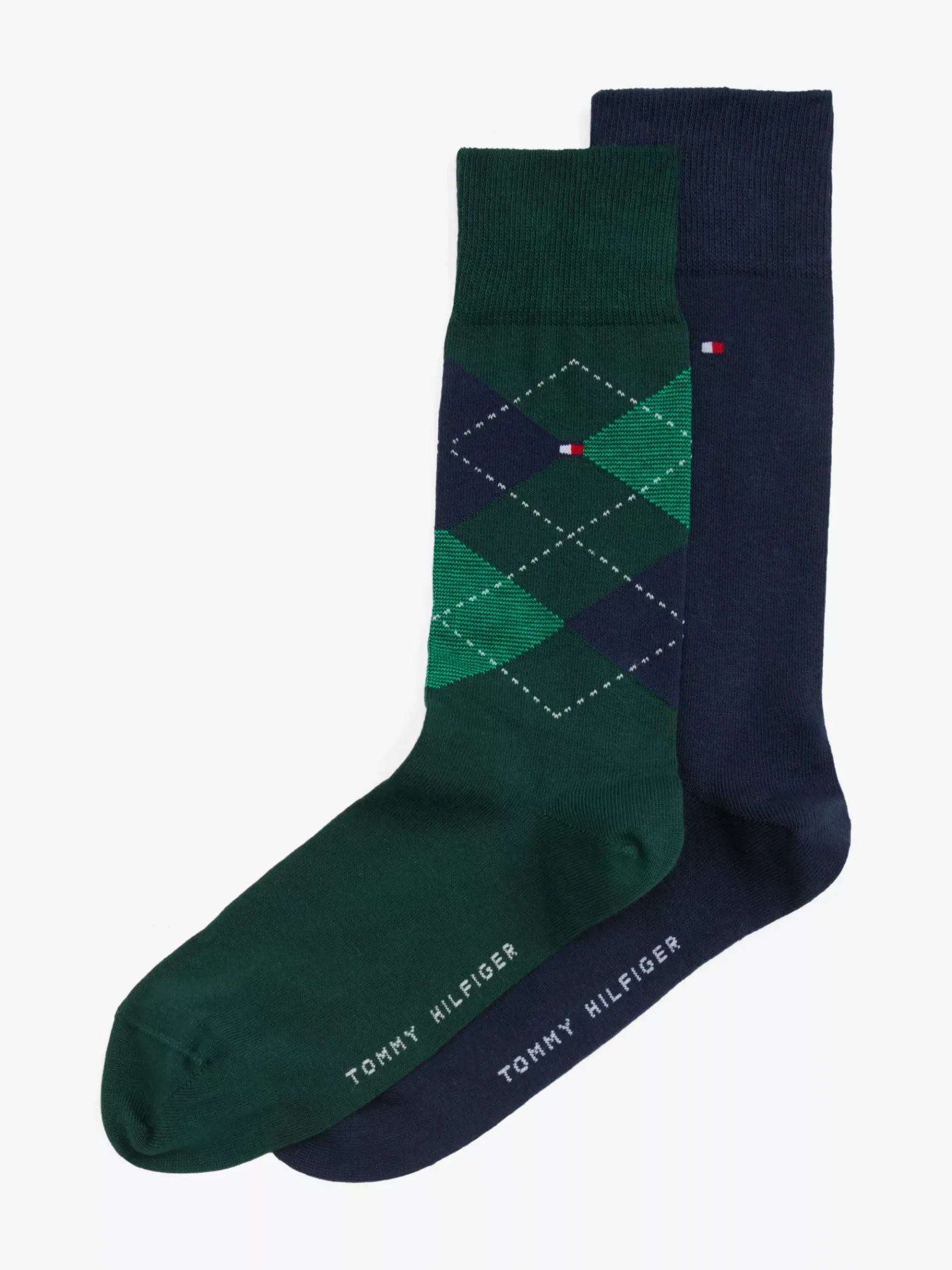 Tommy Hilfiger Karierte Socken DARK GREEN Cheap