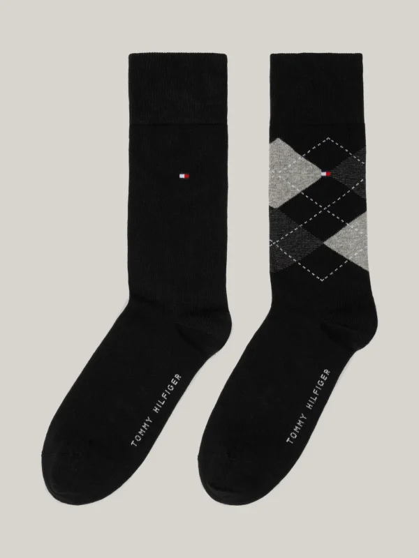 Tommy Hilfiger Karierte Socken BLACK New