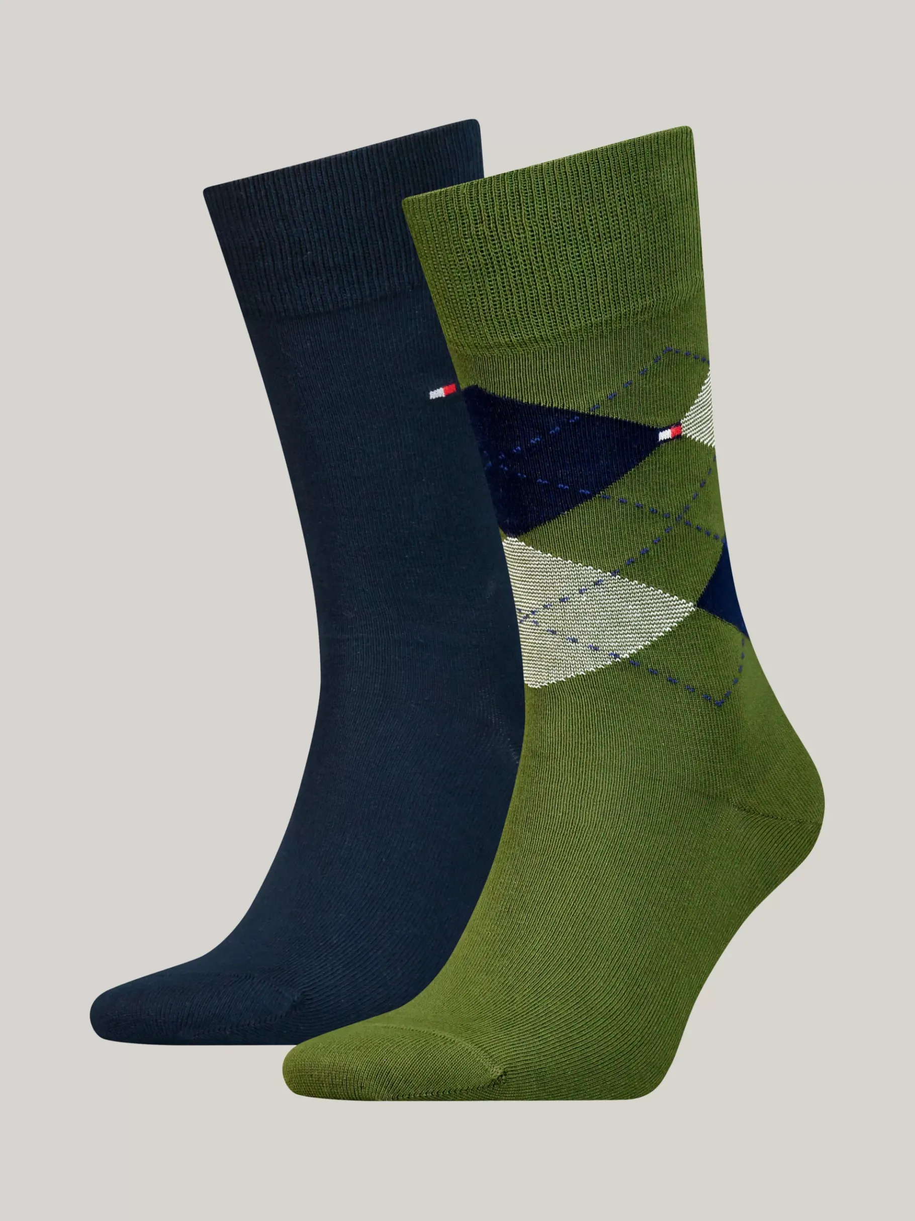 Tommy Hilfiger Karierte Socken ARMY GREEN Cheap