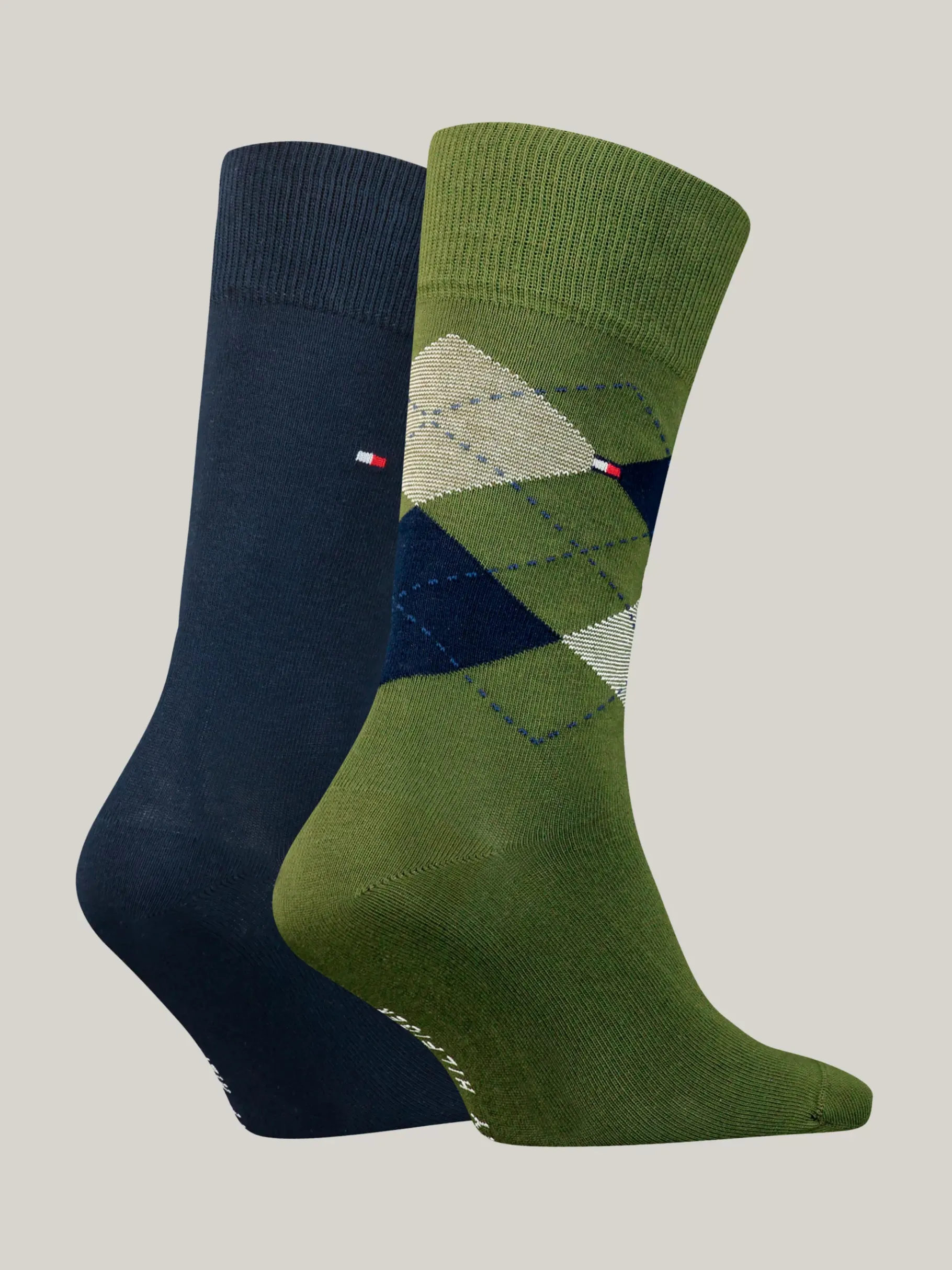 Tommy Hilfiger Karierte Socken ARMY GREEN Cheap