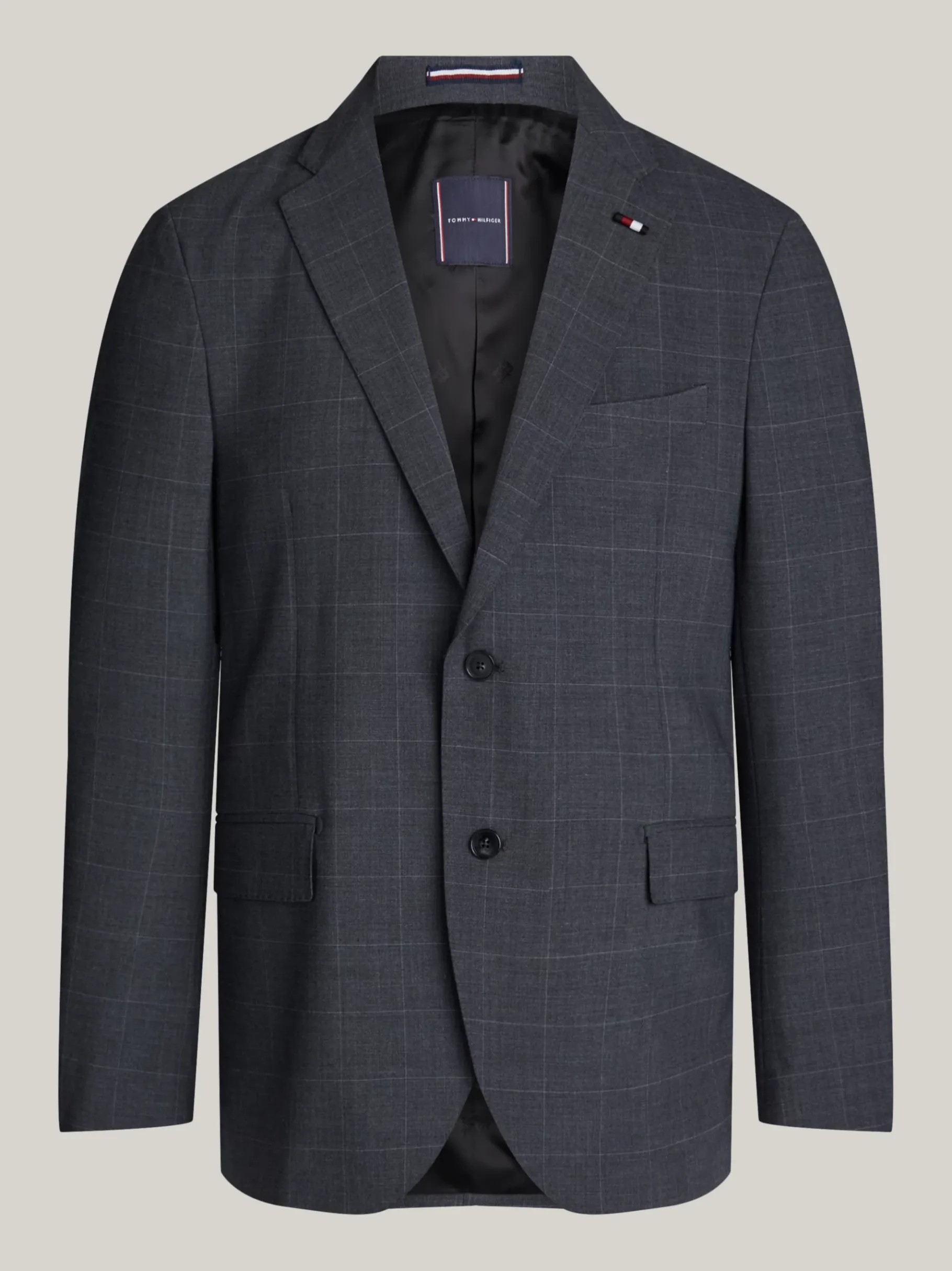 Tommy Hilfiger Karierter Slim Fit Anzug GREY Sale